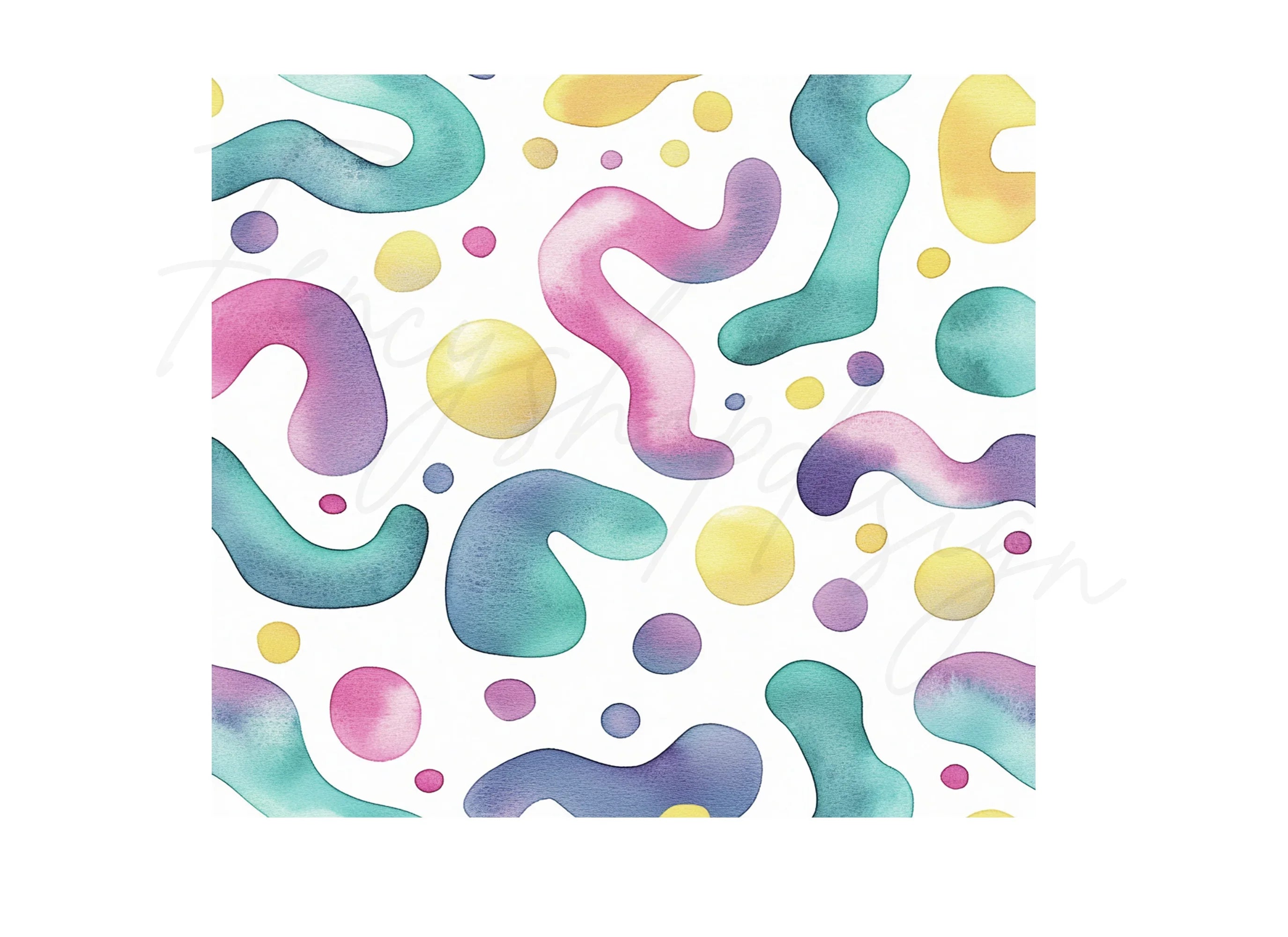 Abstract Wavy Shapes Clipart Bundle
