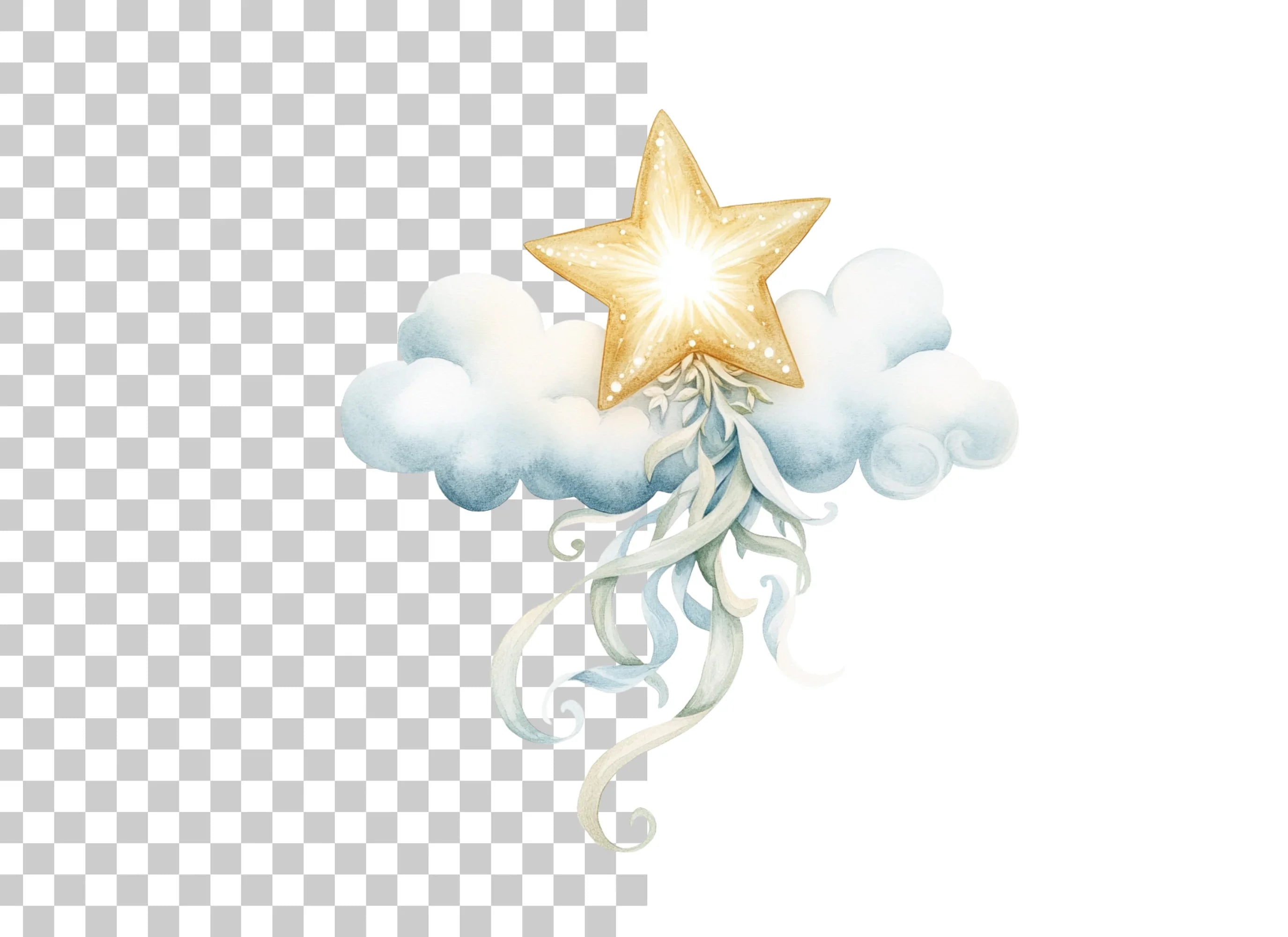 Dreamy Star and Cloud Clipart Bundle