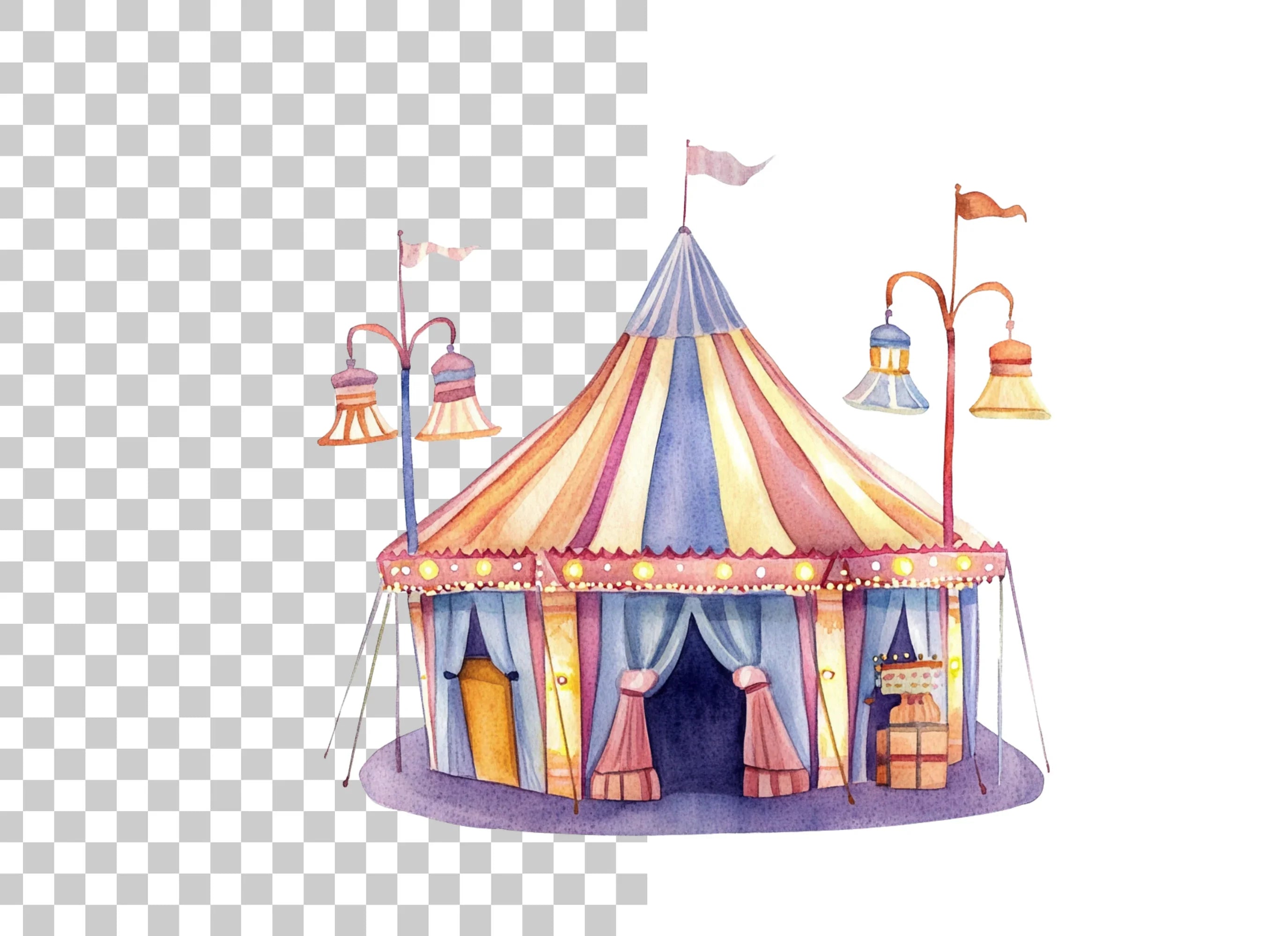 Circus Tent Clipart Bundle