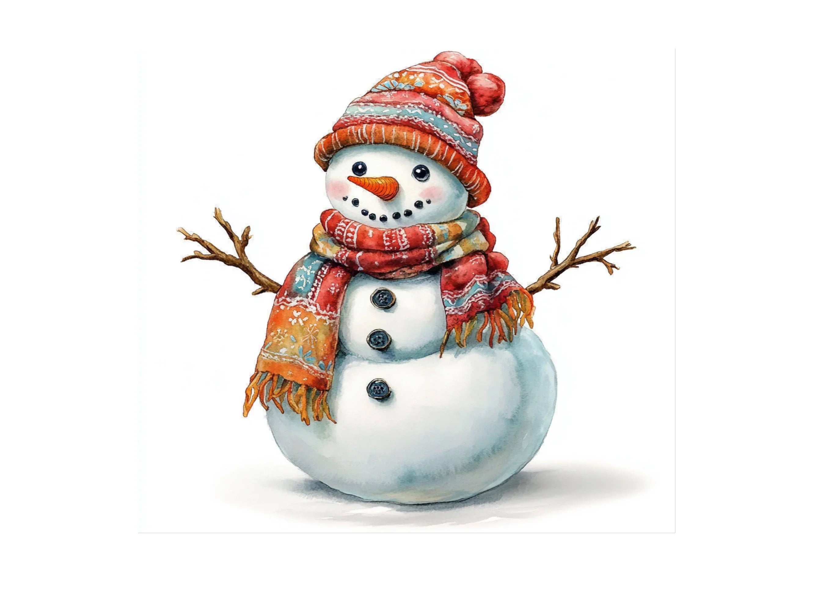Festive Snowman Clipart Bundle