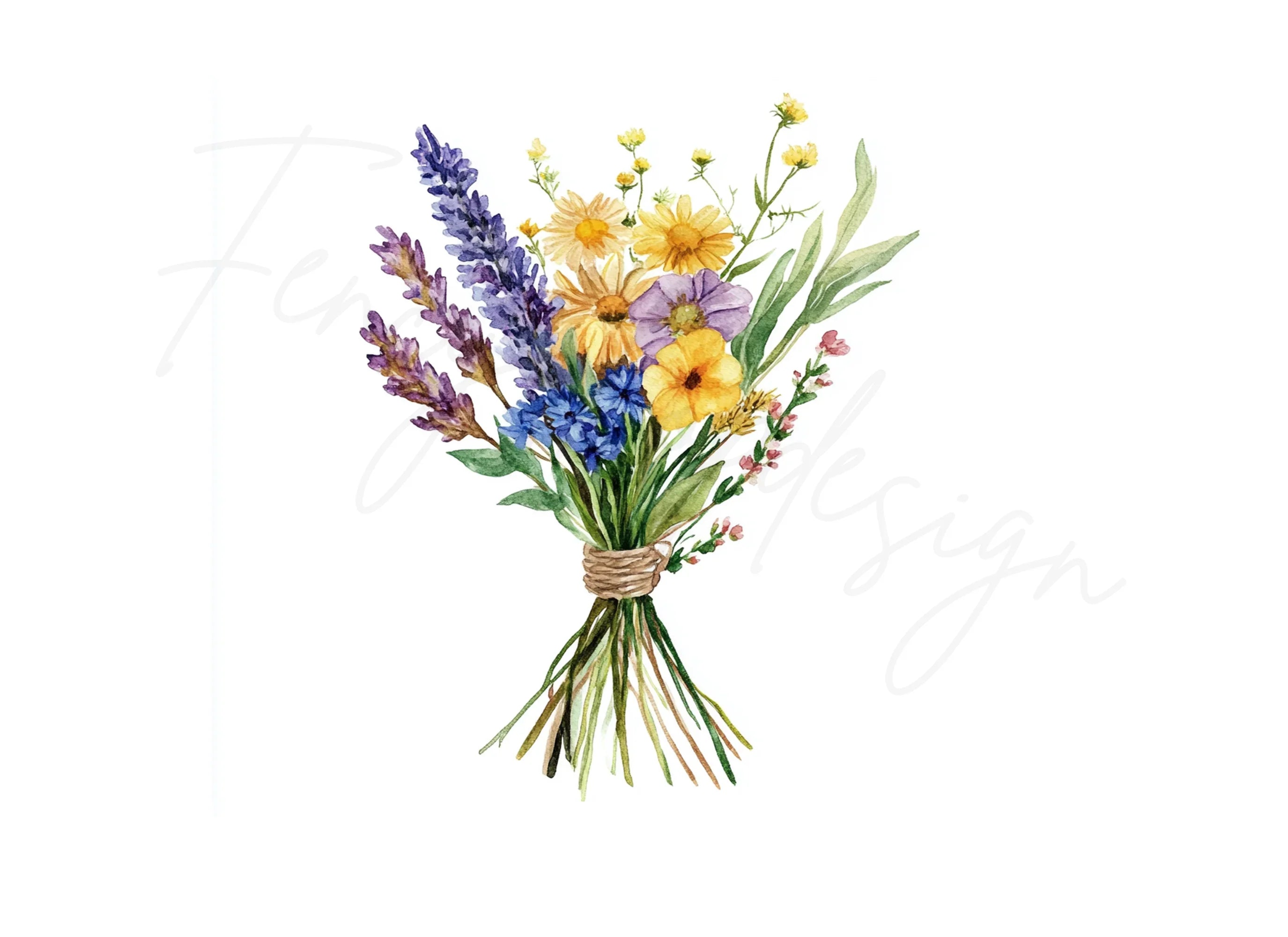Wildflower Bouquets Clipart Bundle