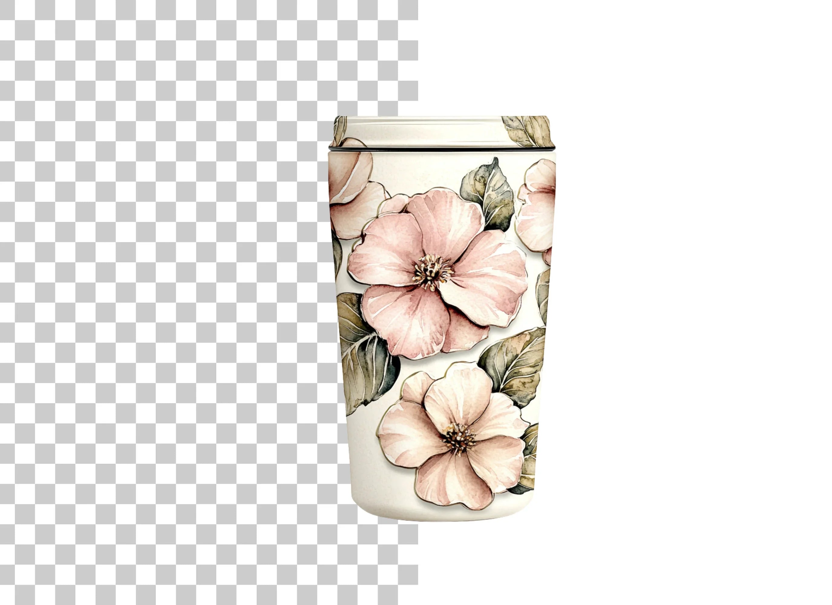 Rose Tumbler Clipart Bundle