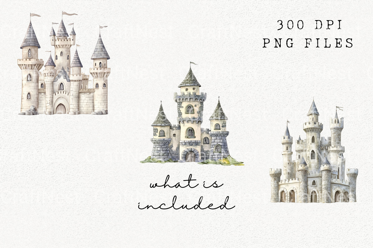Medieval Fortress Castle Clipart Bundle