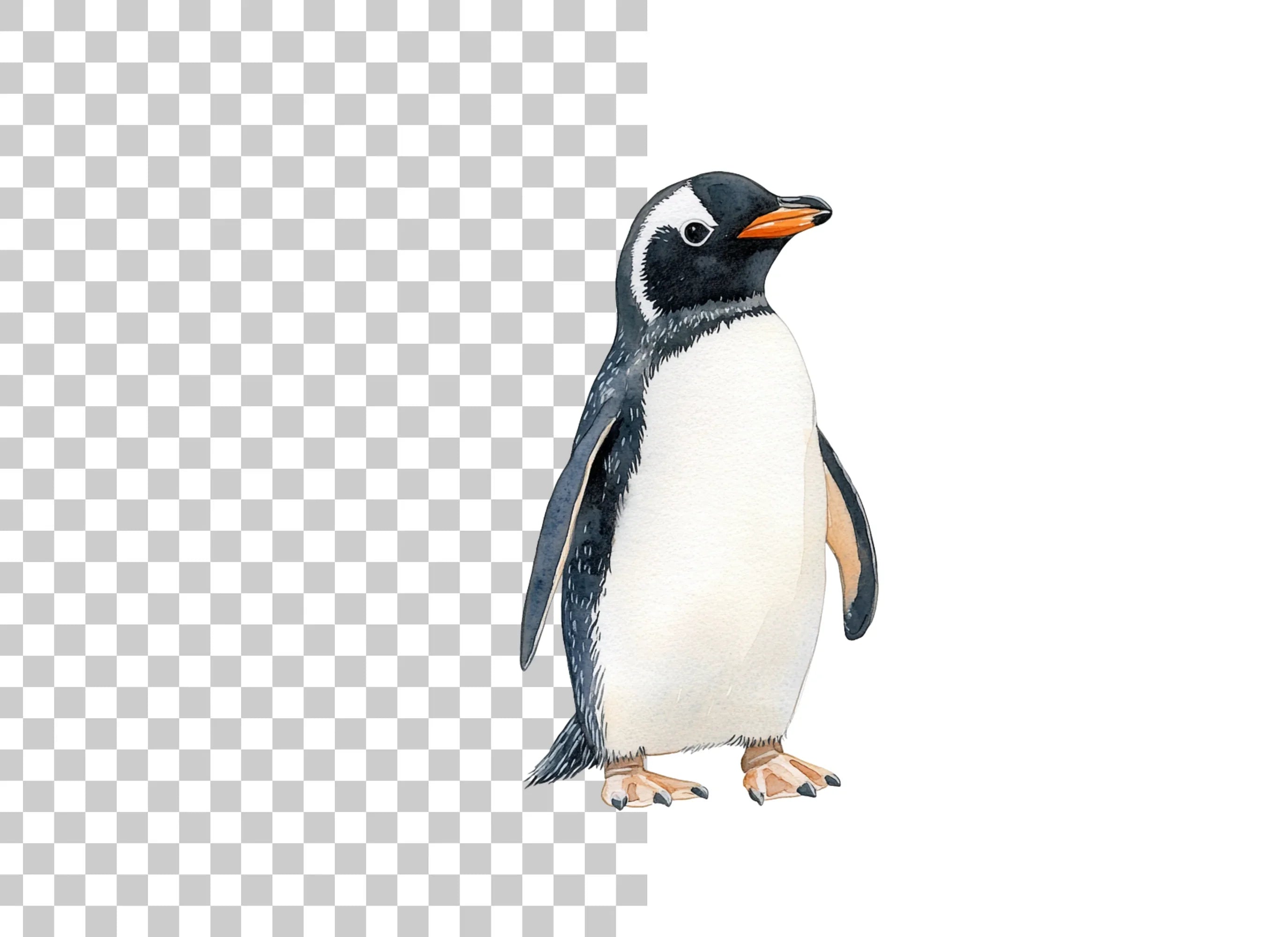 Gentoo Penguin Clipart Bundle