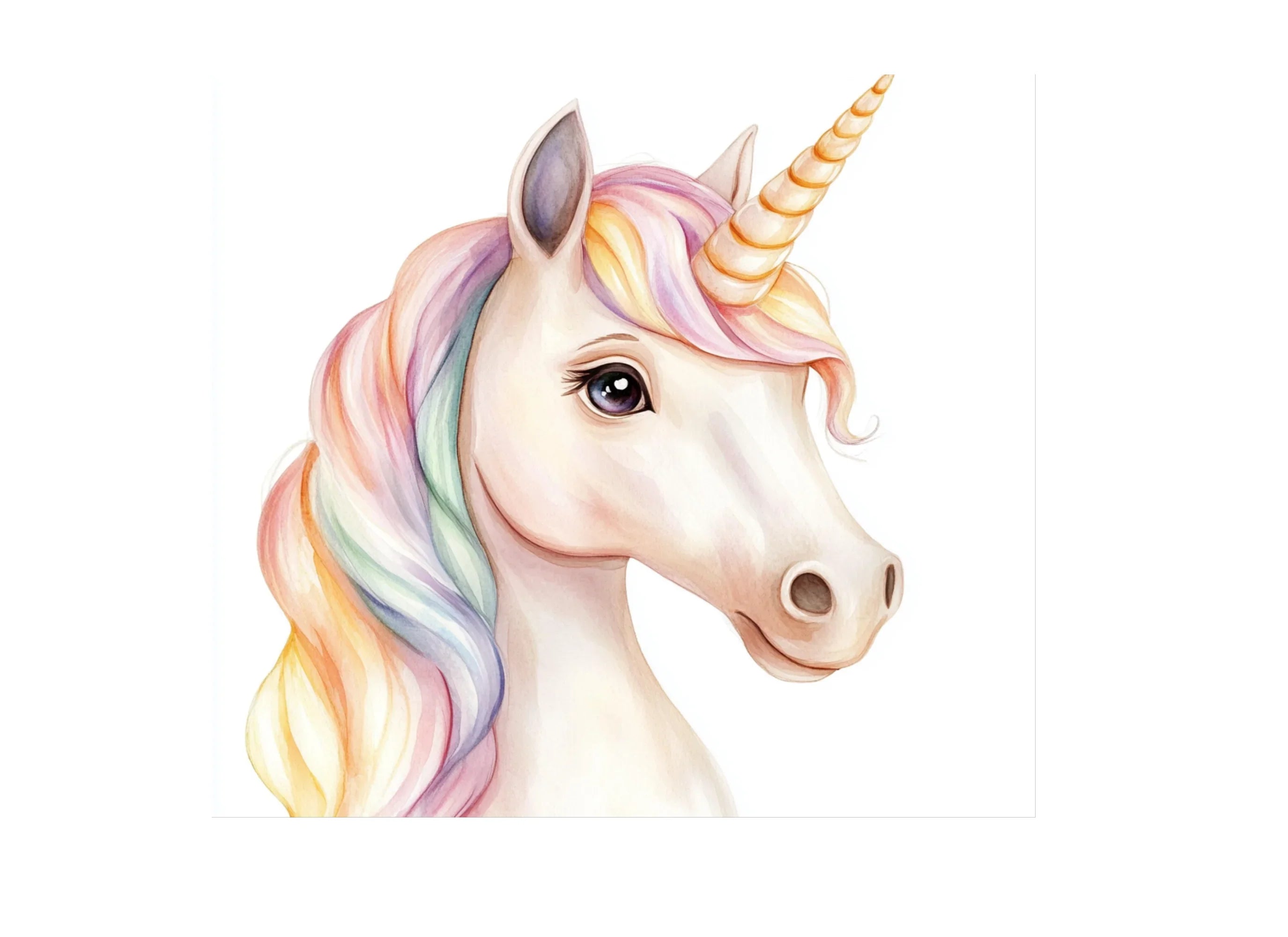 Beautiful Unicorn Heads Clipart Bundle