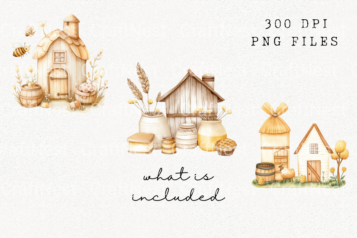 Cozy Farmhouse Clipart Bundle