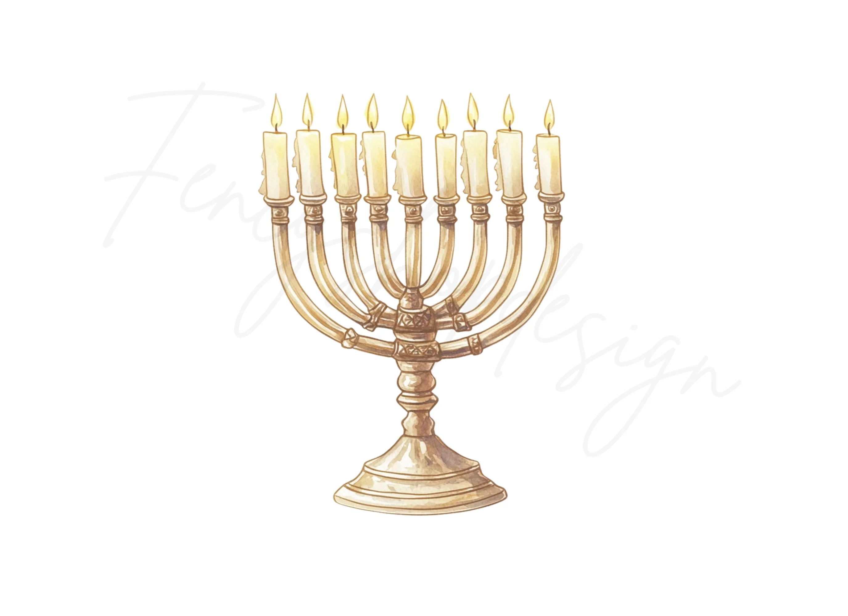 Hanukkah Menorah Clipart Bundle