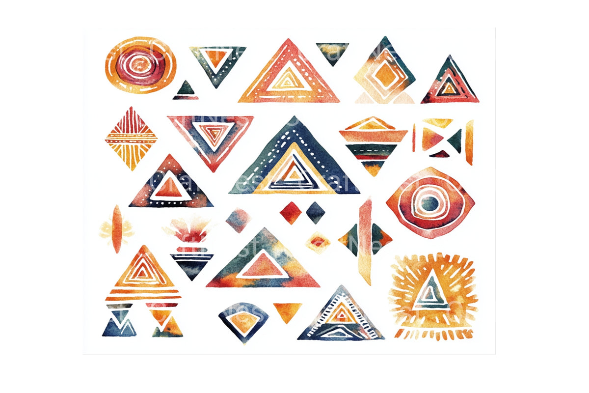 Boho Tribal Elements Clipart Bundle