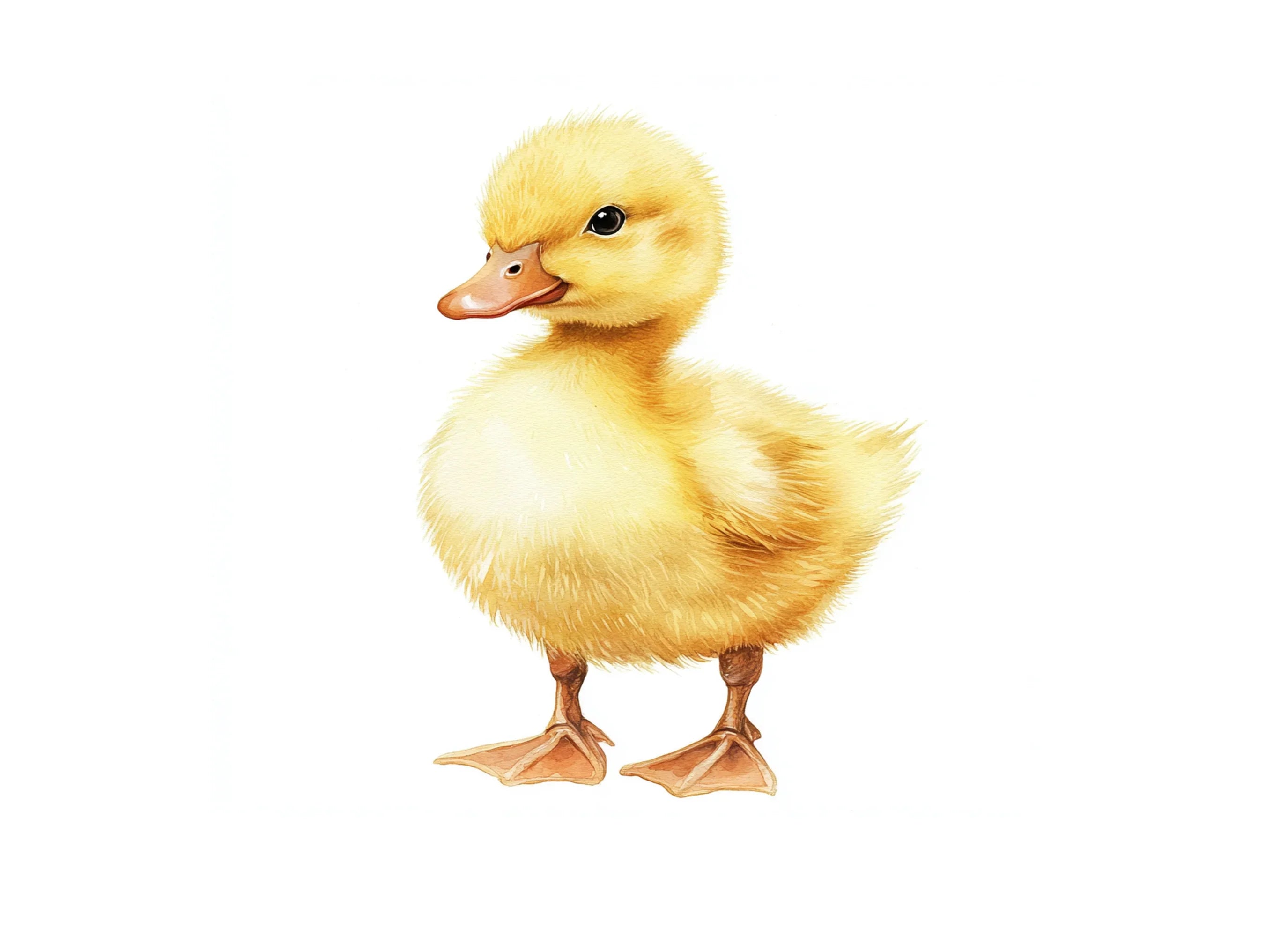 Cute Fluffy Duckling Clipart Bundle