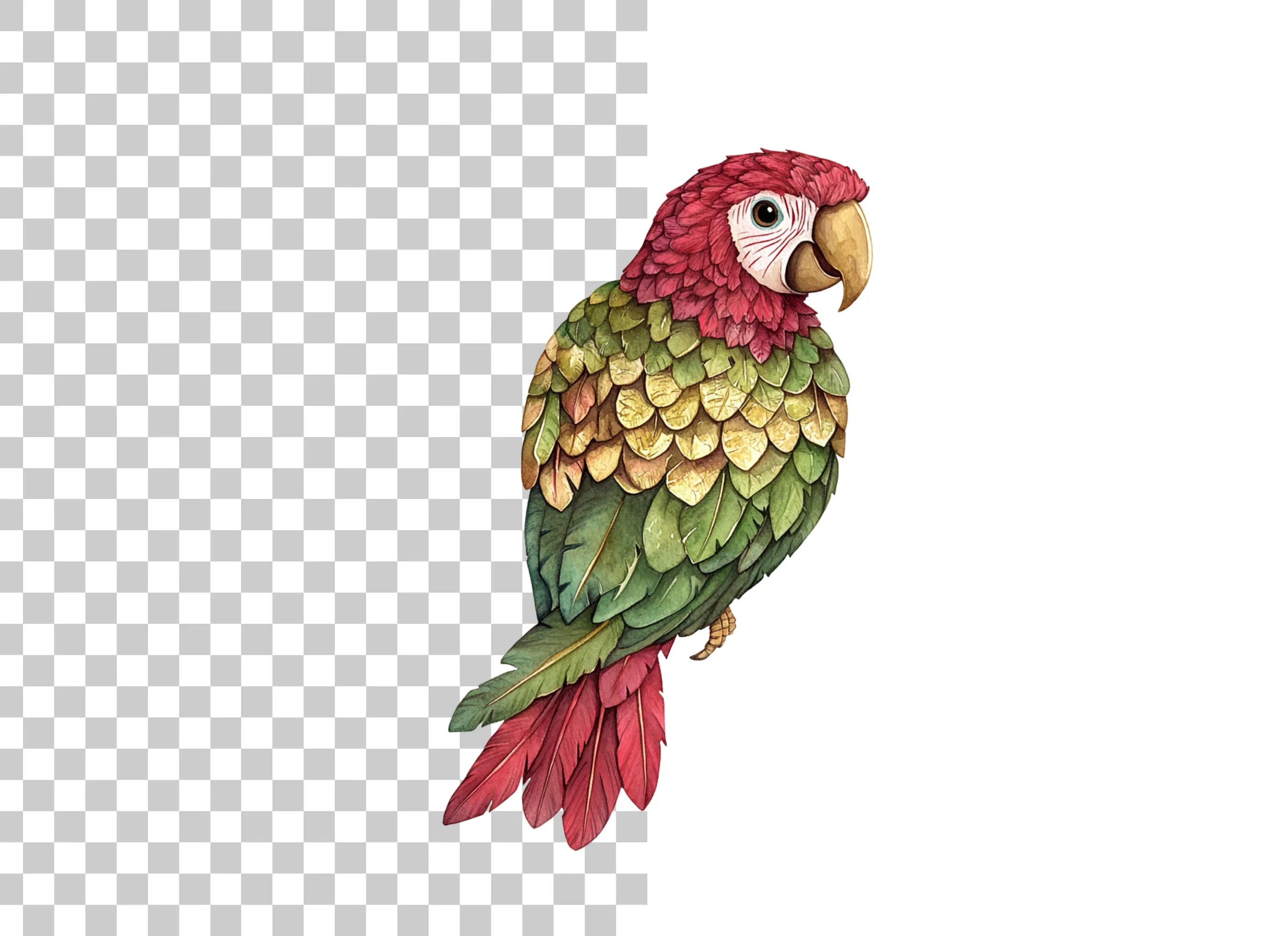 Exotic Parrot Clipart Bundle