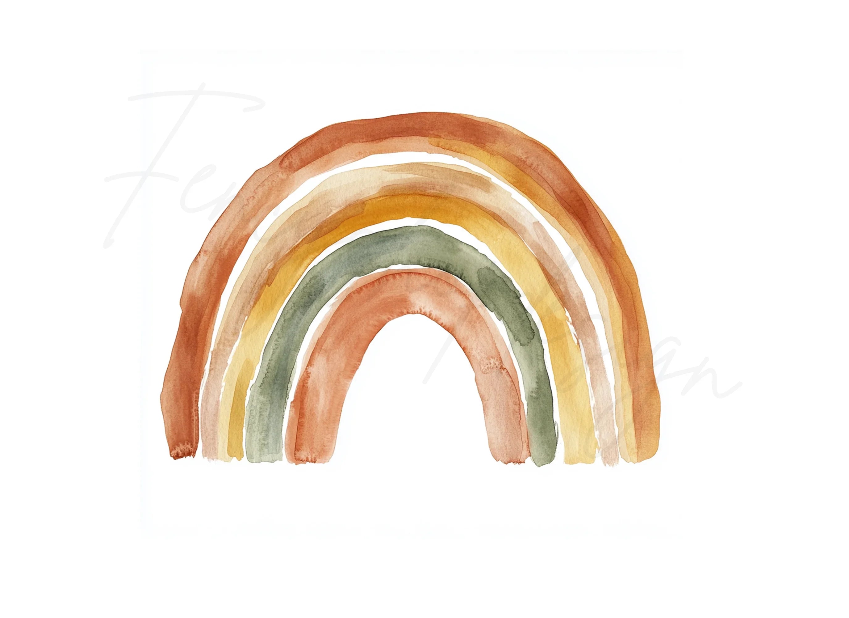 Boho Rainbow Clipart Bundle