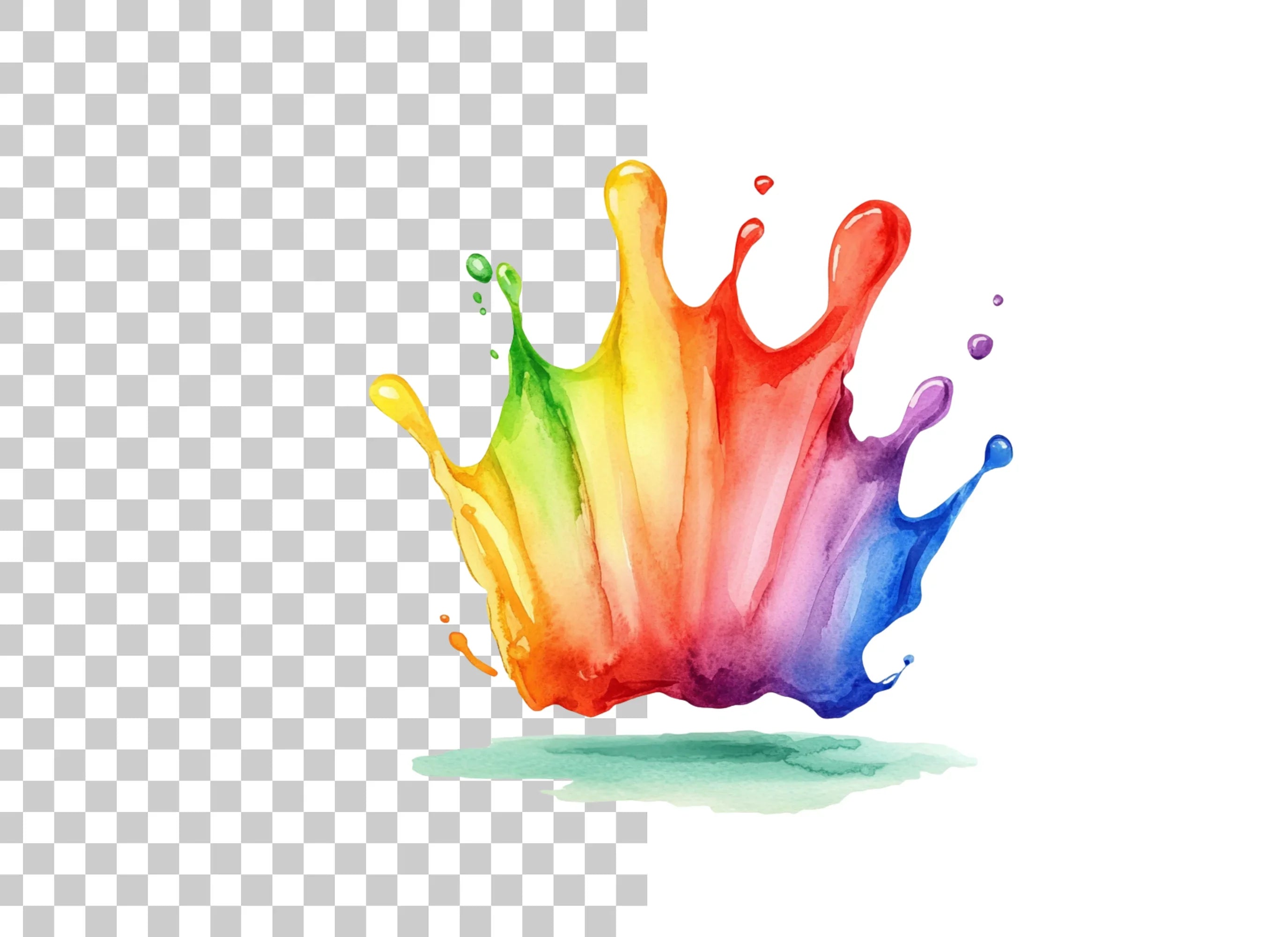 Vibrant Paint Splash Clipart Bundle
