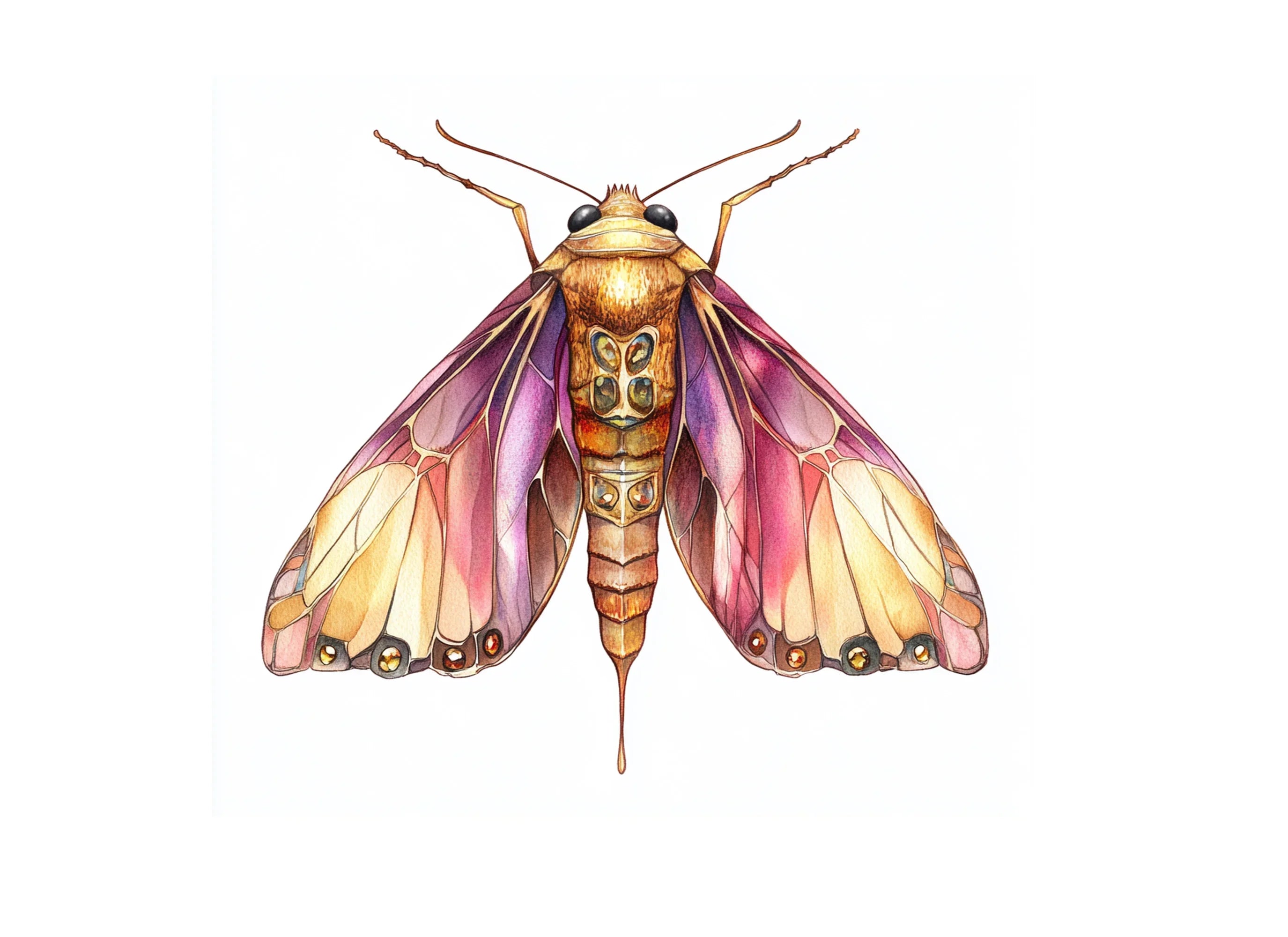 Elegant Moth Clipart Bundle
