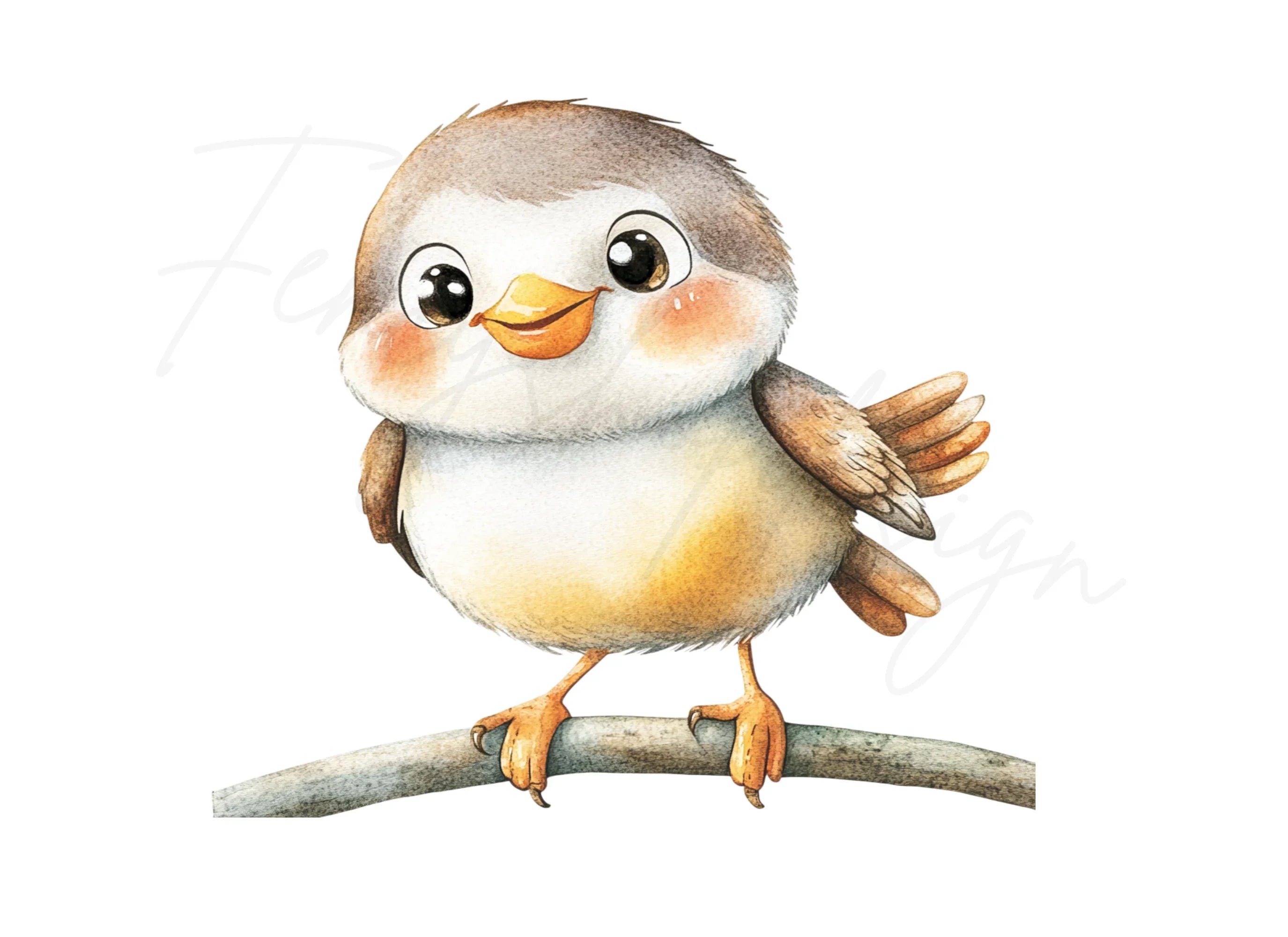 Cute Baby Birds Clipart Bundle