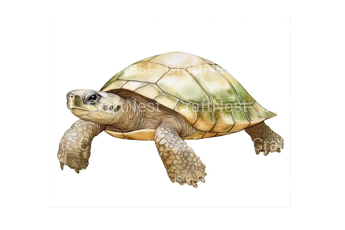 Realistic Turtle Reptile Clipart Planner