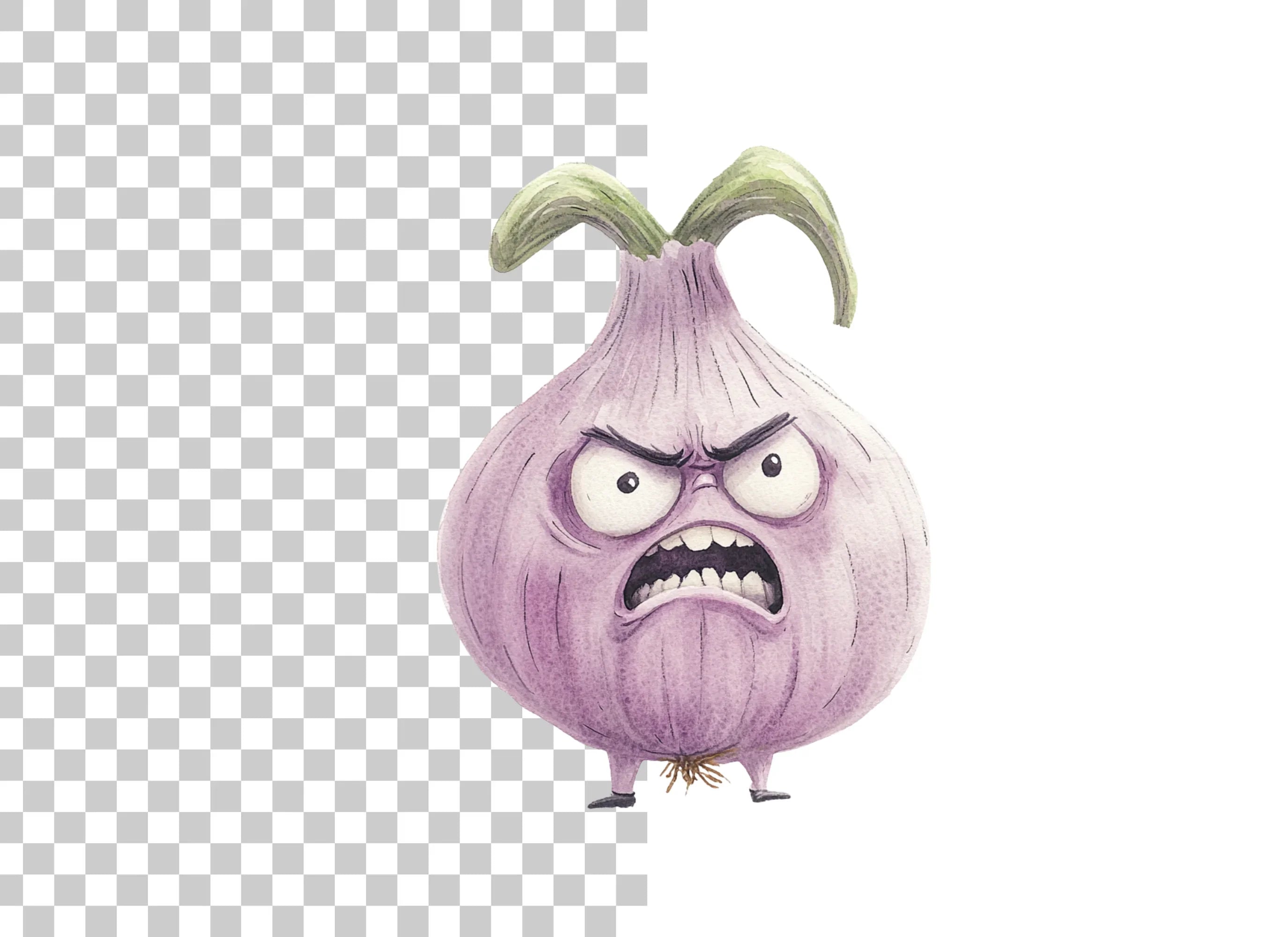 Grumpy Garlic and Onion Duo Clipart Bundle