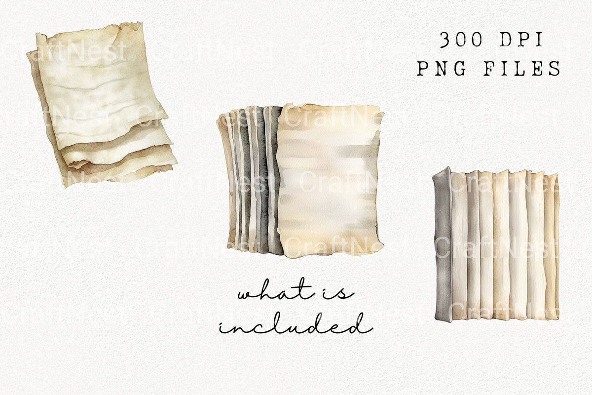 Vintage Scrolls Artwork Clipart Bundle