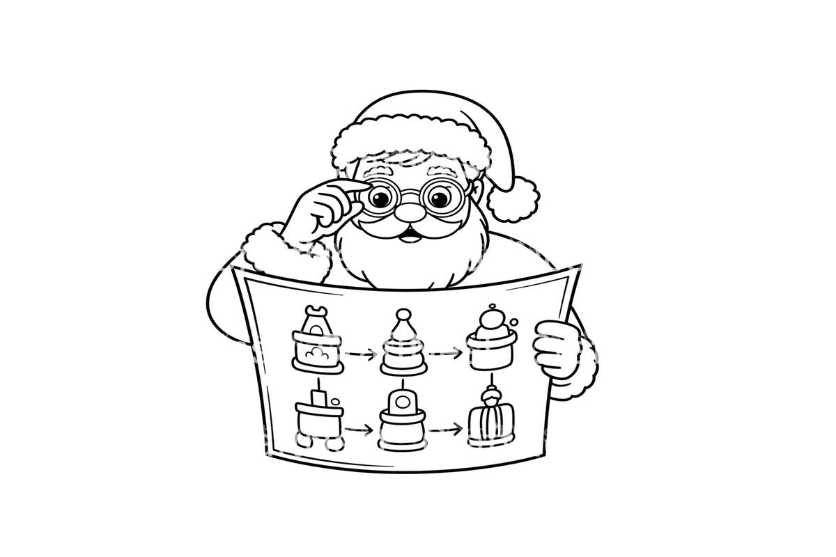 Santa Claus Maps Coloring Books