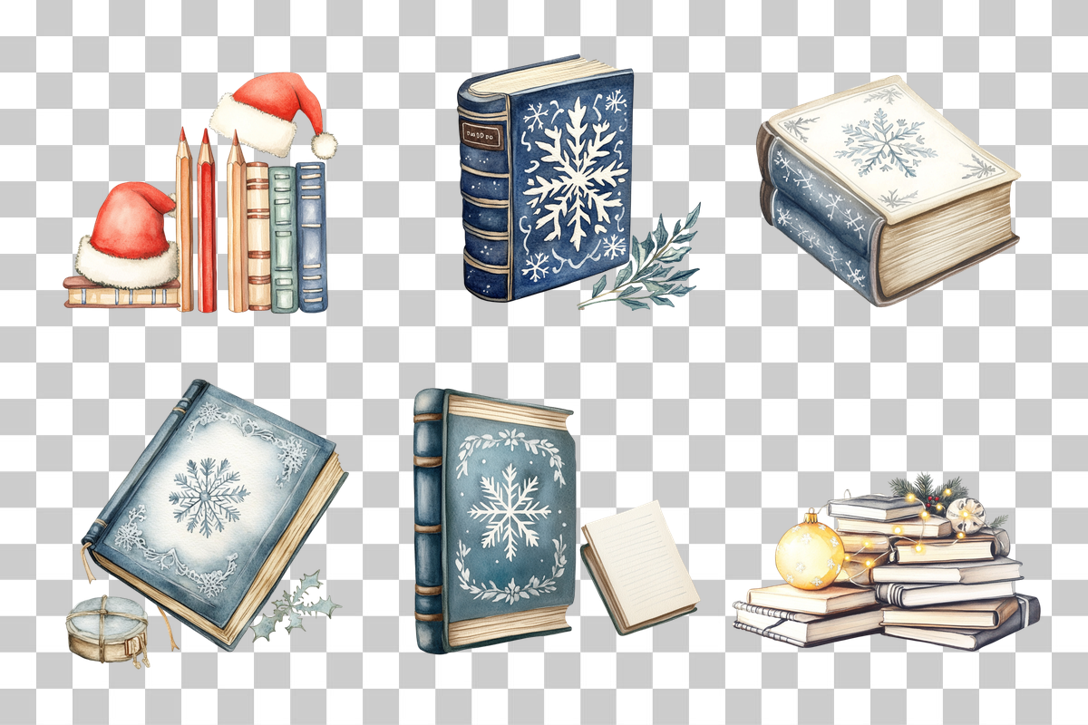 Holiday Book Clipart Bundle