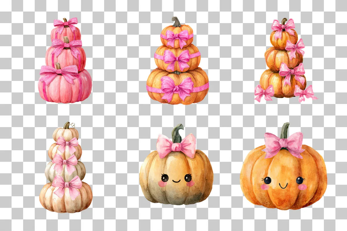 Cute Pumpkin Boo Clipart Bundle - CraftNest - Digital Crafting and Art
