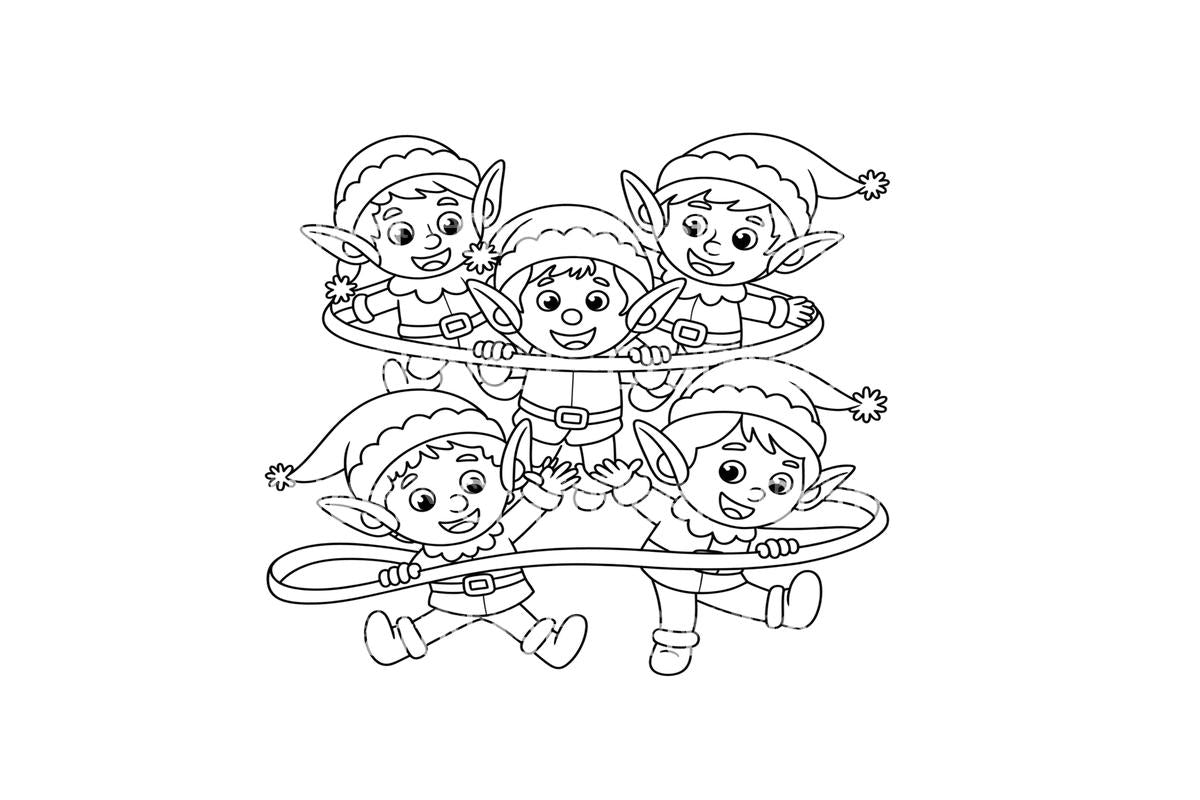 Christmas Elf Adventures Coloring Books