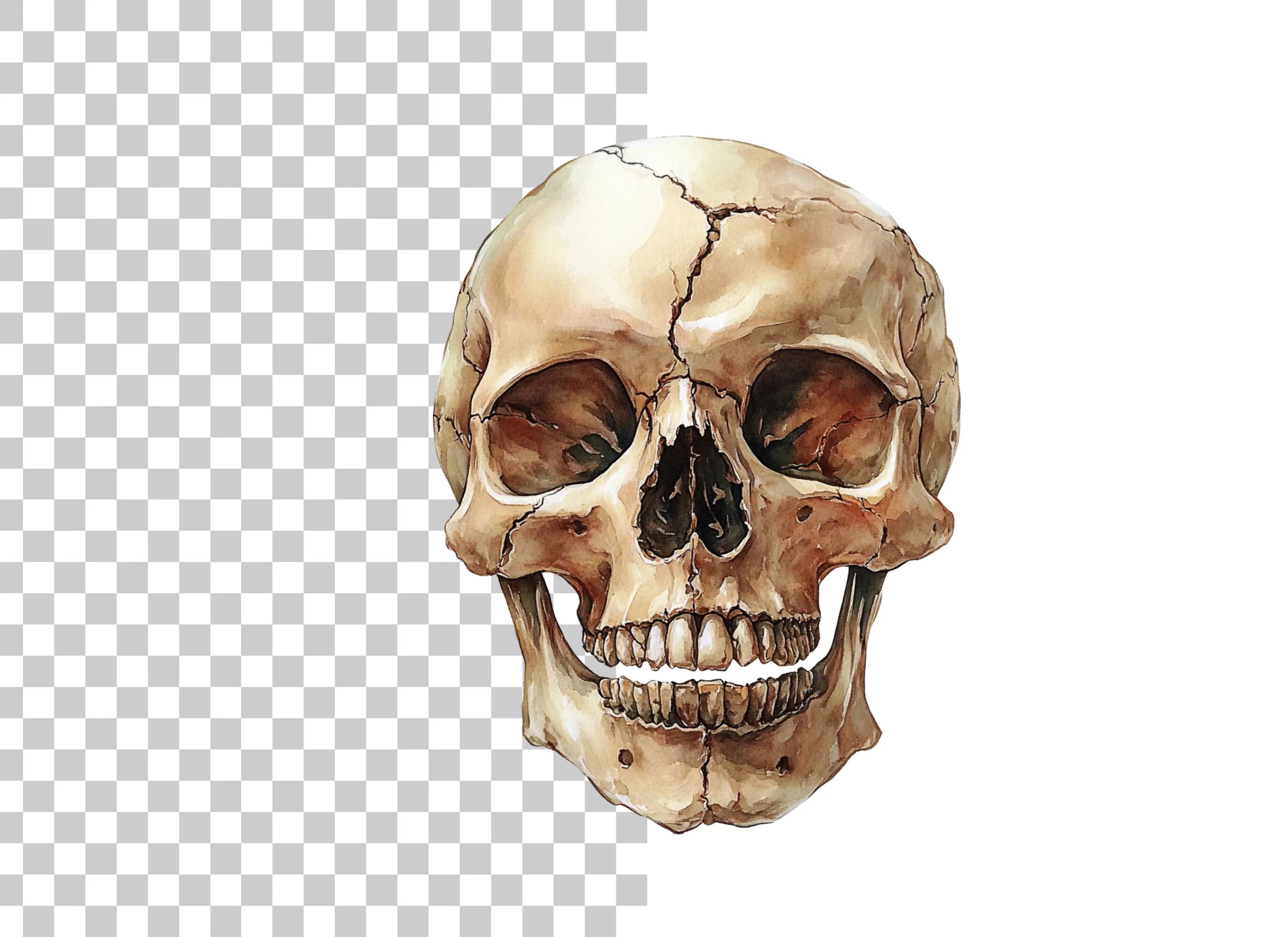 Human Skull Clipart Bundle