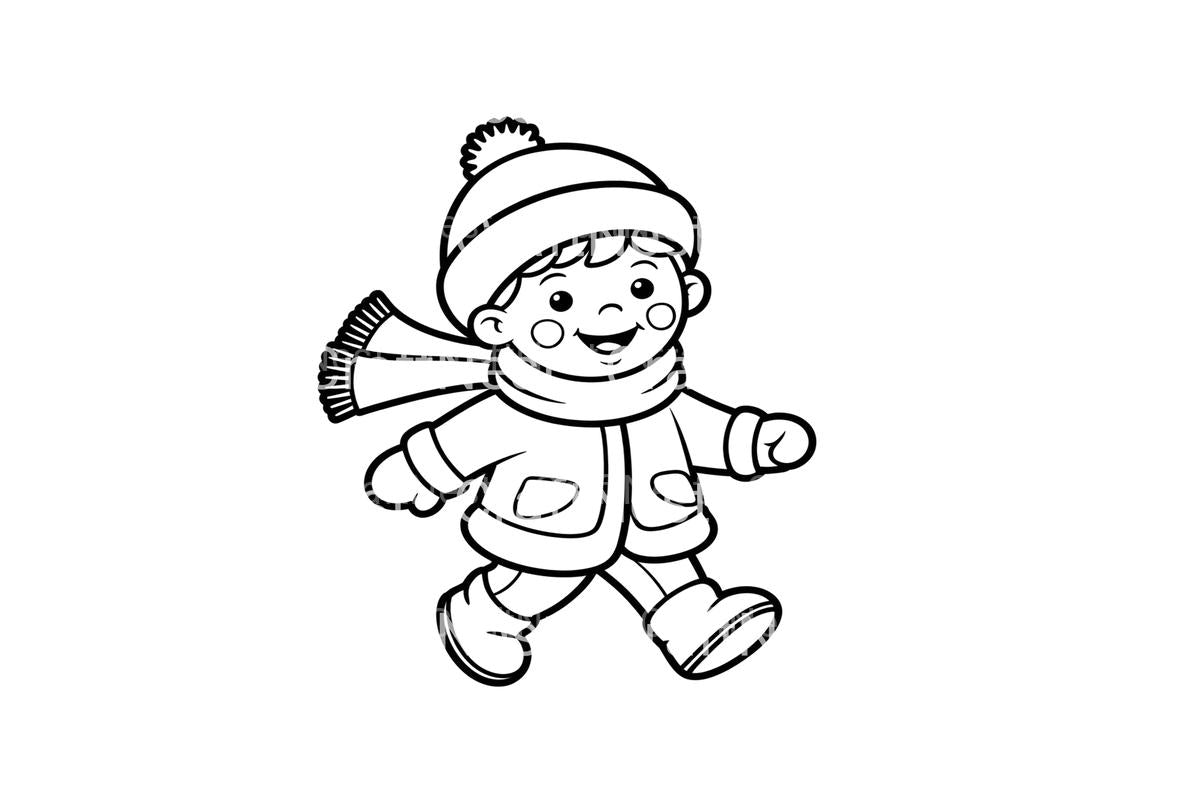 Snowy Adventures for Kids Coloring Books