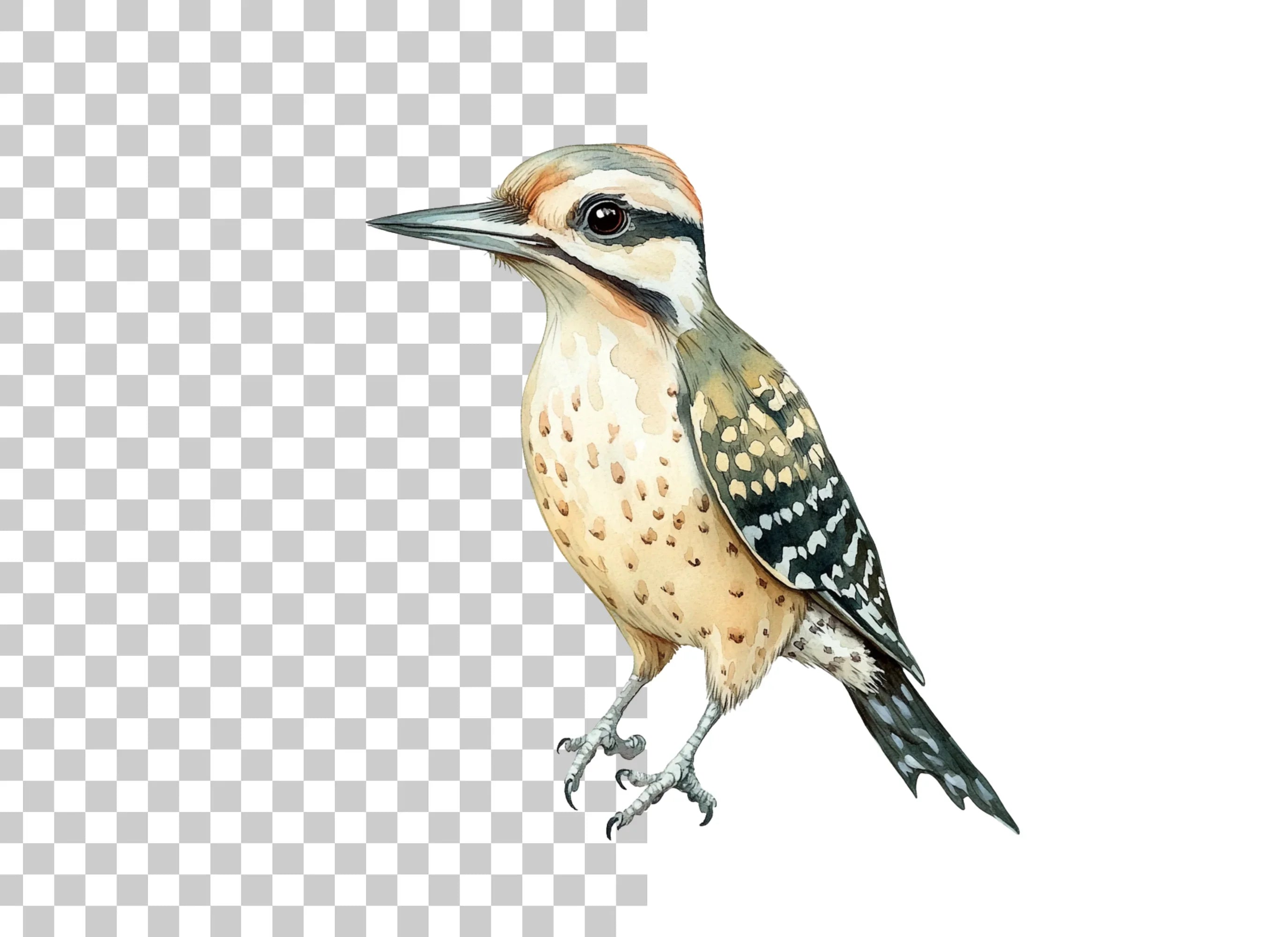Cute Spotted Woodpecker Clipart Bundle