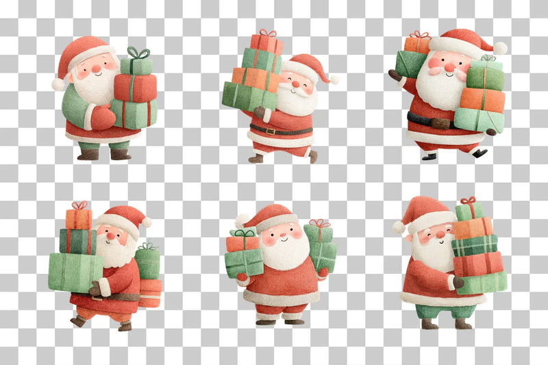 Santa Gift Clipart Bundle - CraftNest - Digital Crafting and Art