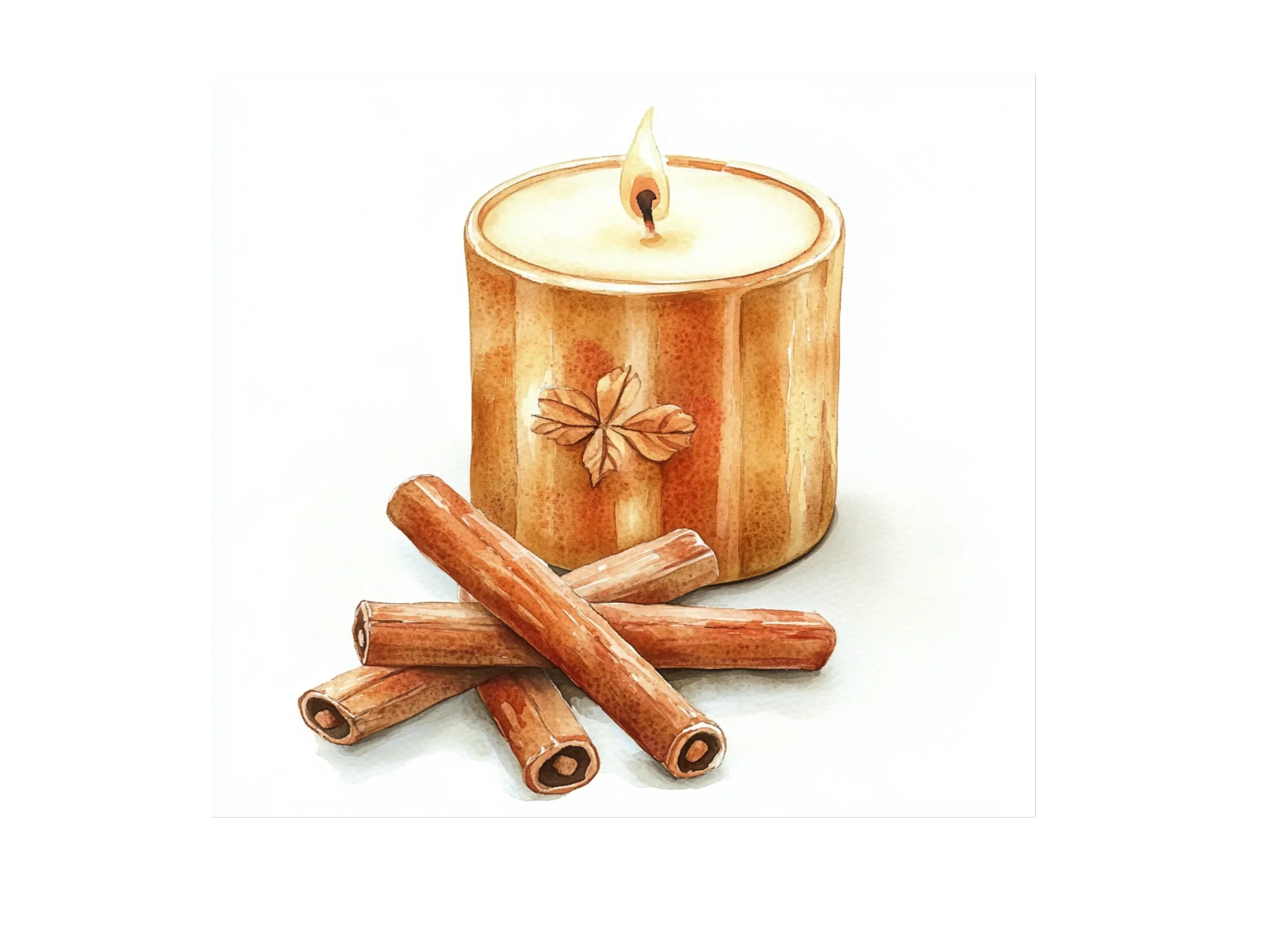 Cinnamon Candle Clipart Bundle