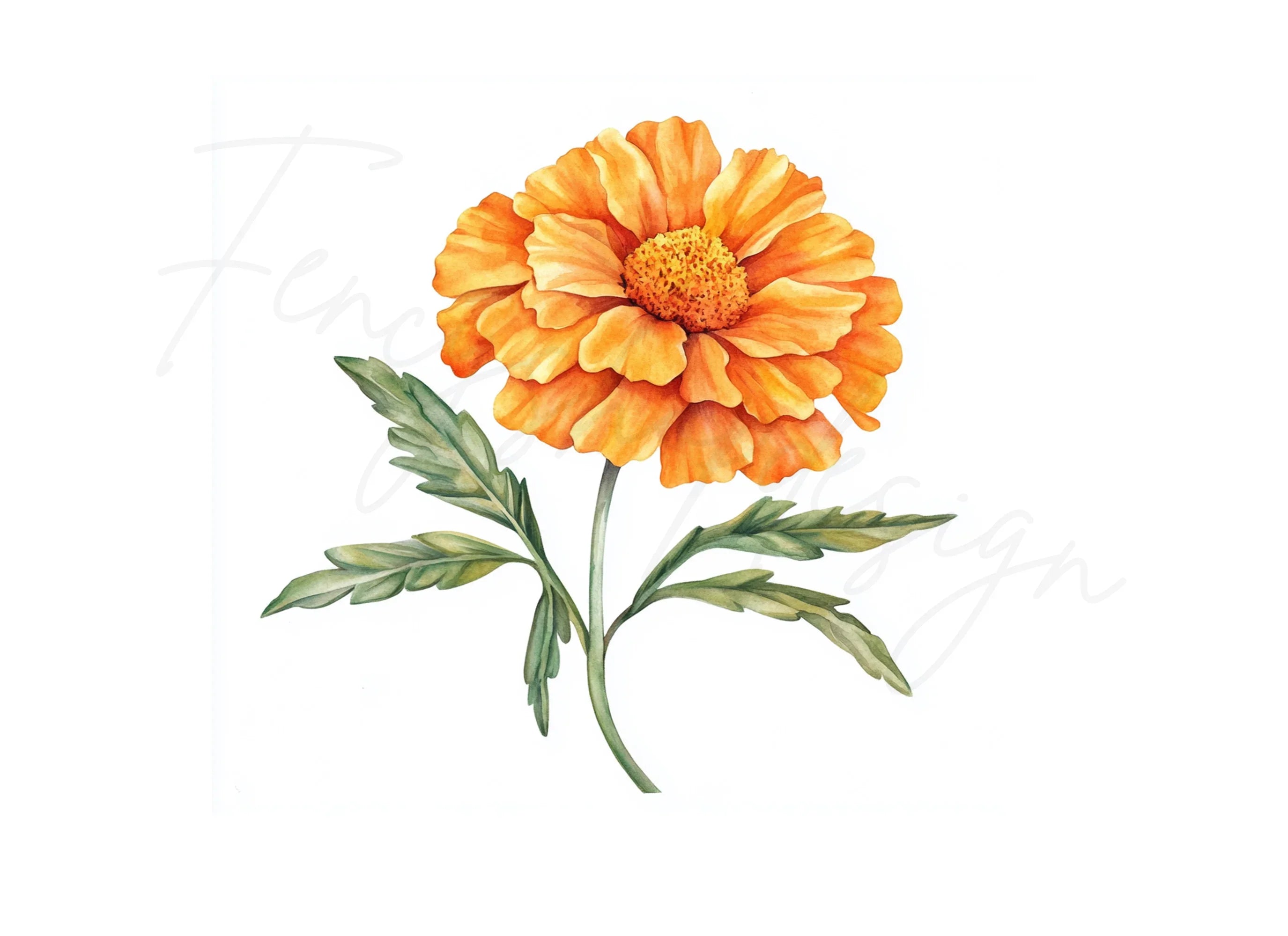 Orange Marigold Designs Clipart Bundle