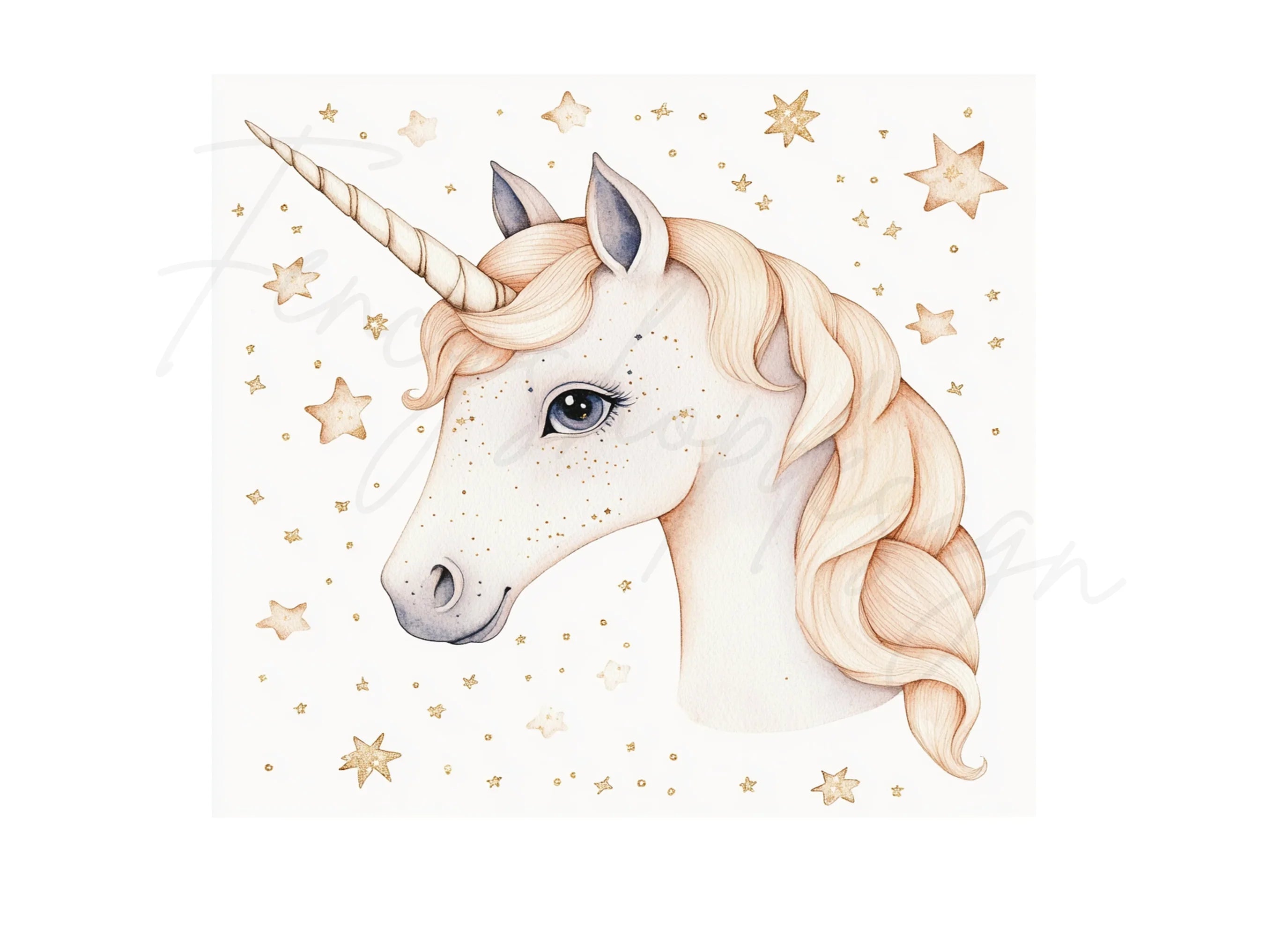 Magical Unicorn Head Clipart Bundle