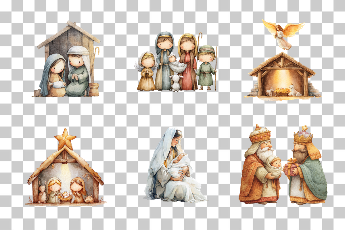 Christmas Nativity Clipart Bundle