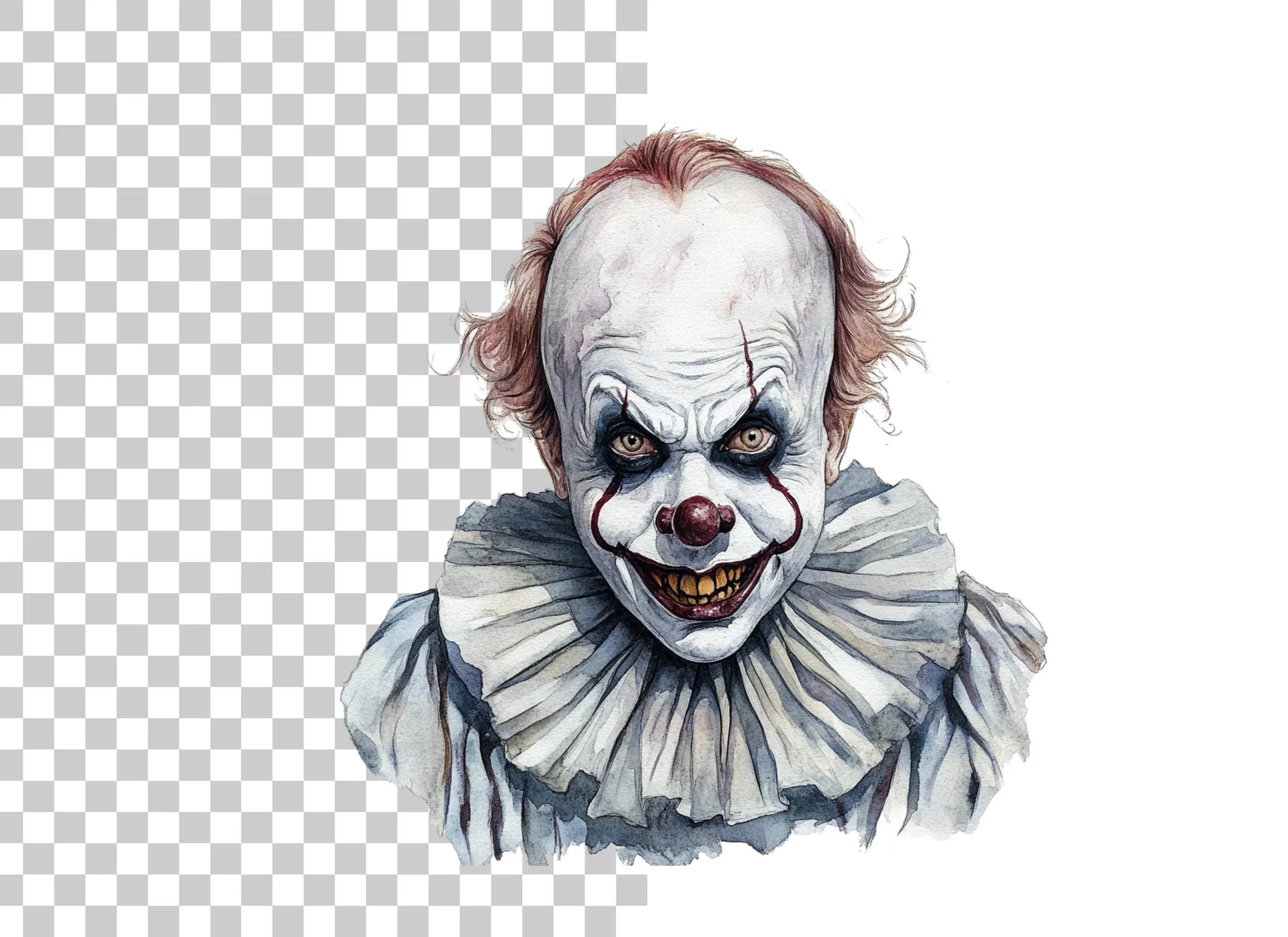 Creepy Clown Clipart Bundle