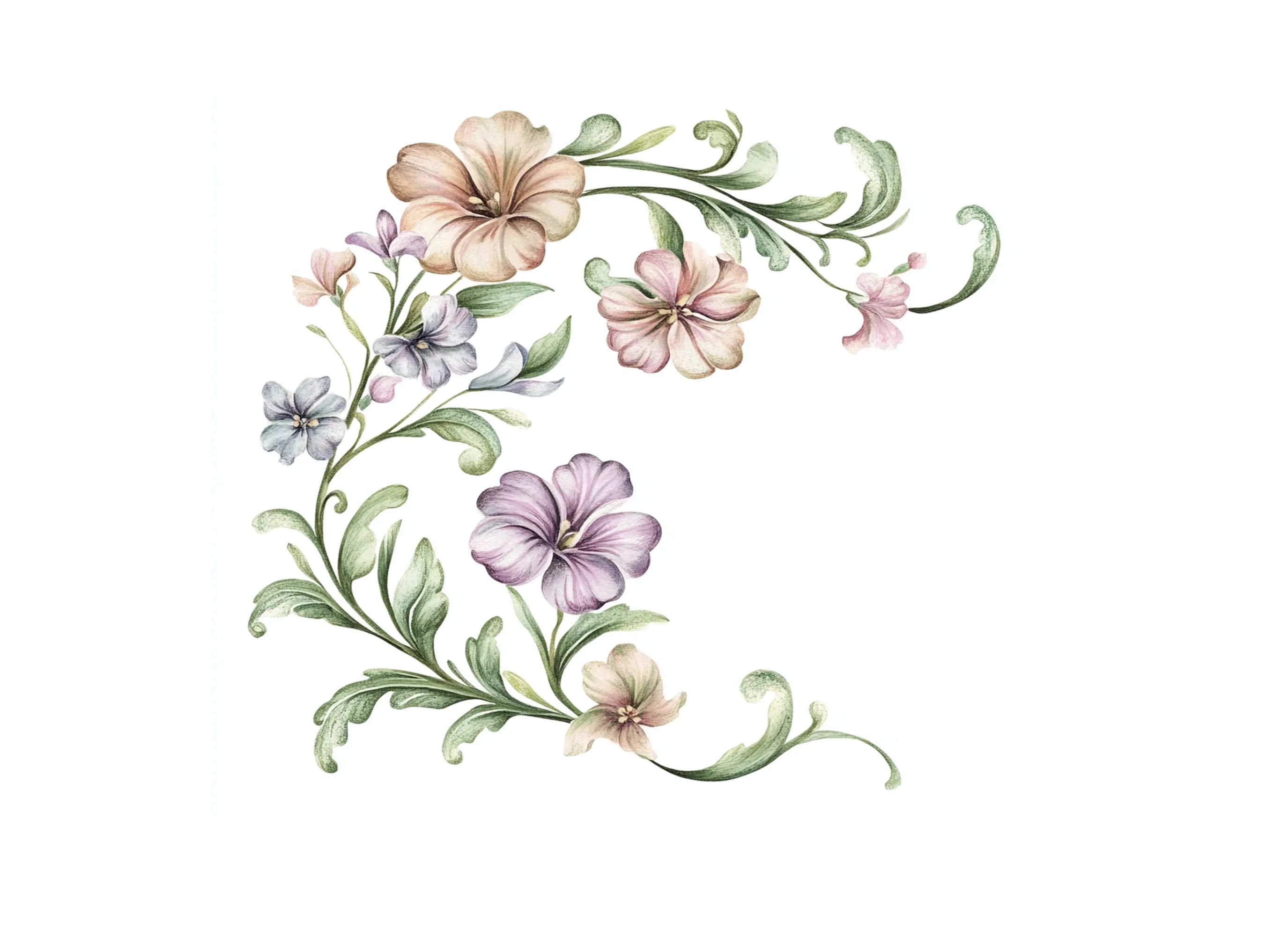 Floral Corner Clipart Bundle