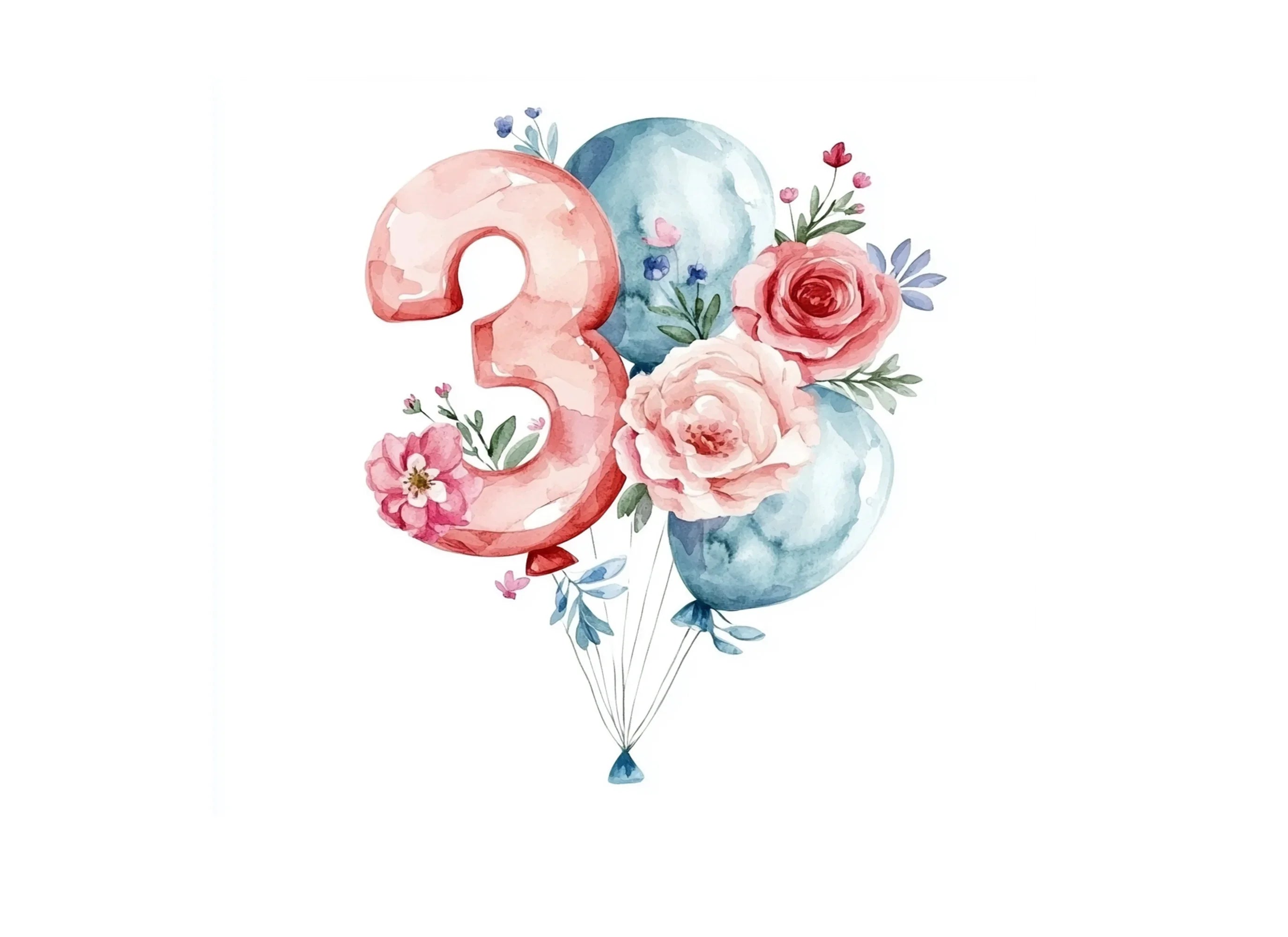 Number Balloons Clipart Bundle