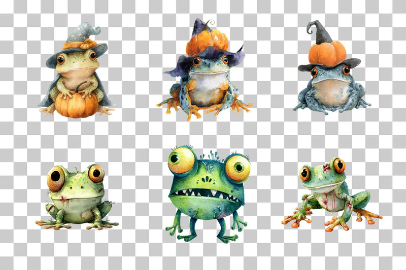 Spooky Frog Clipart Bundle - CraftNest - Digital Crafting and Art