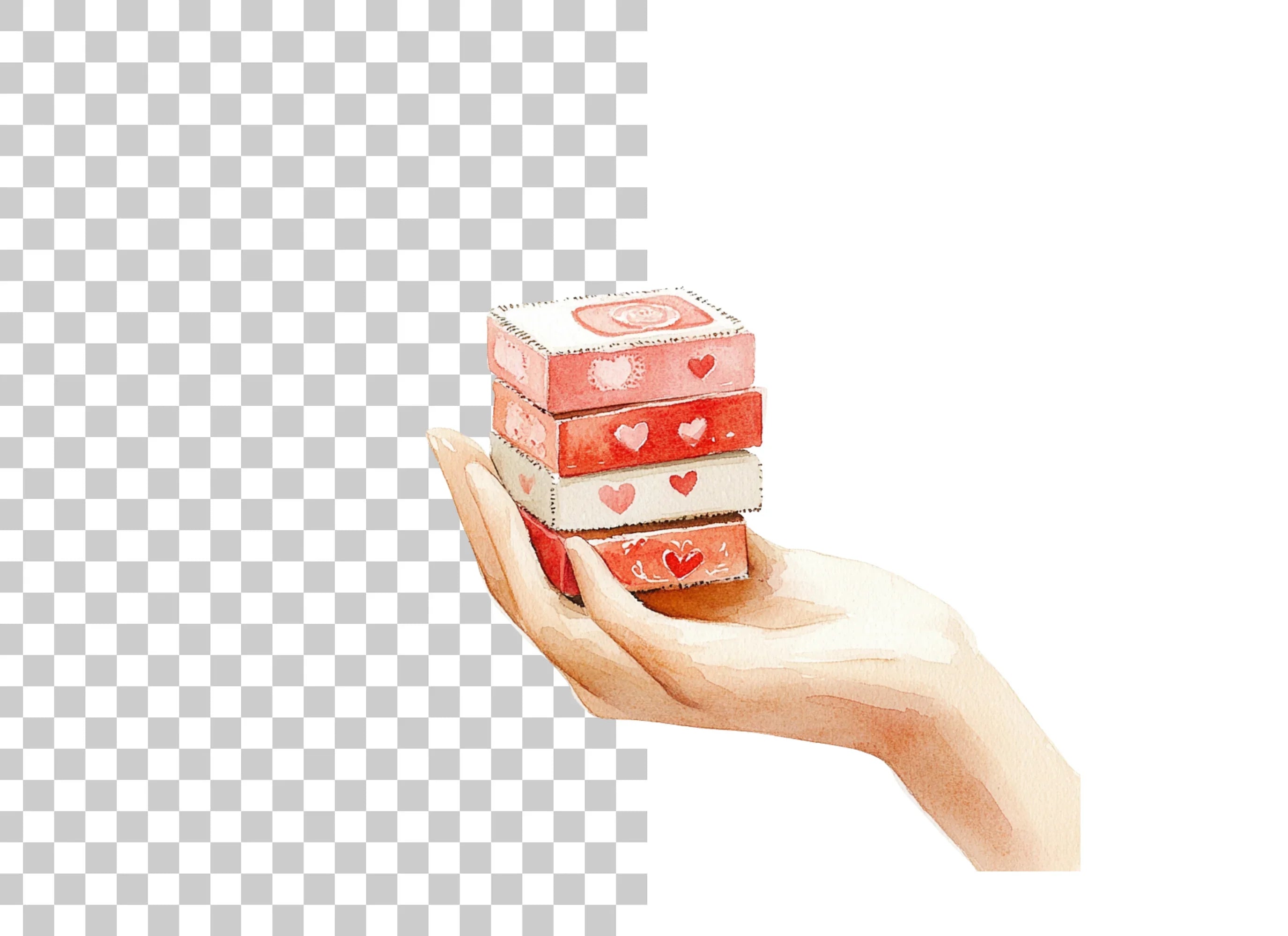 Hands Holding Love Cards Clipart Bundle