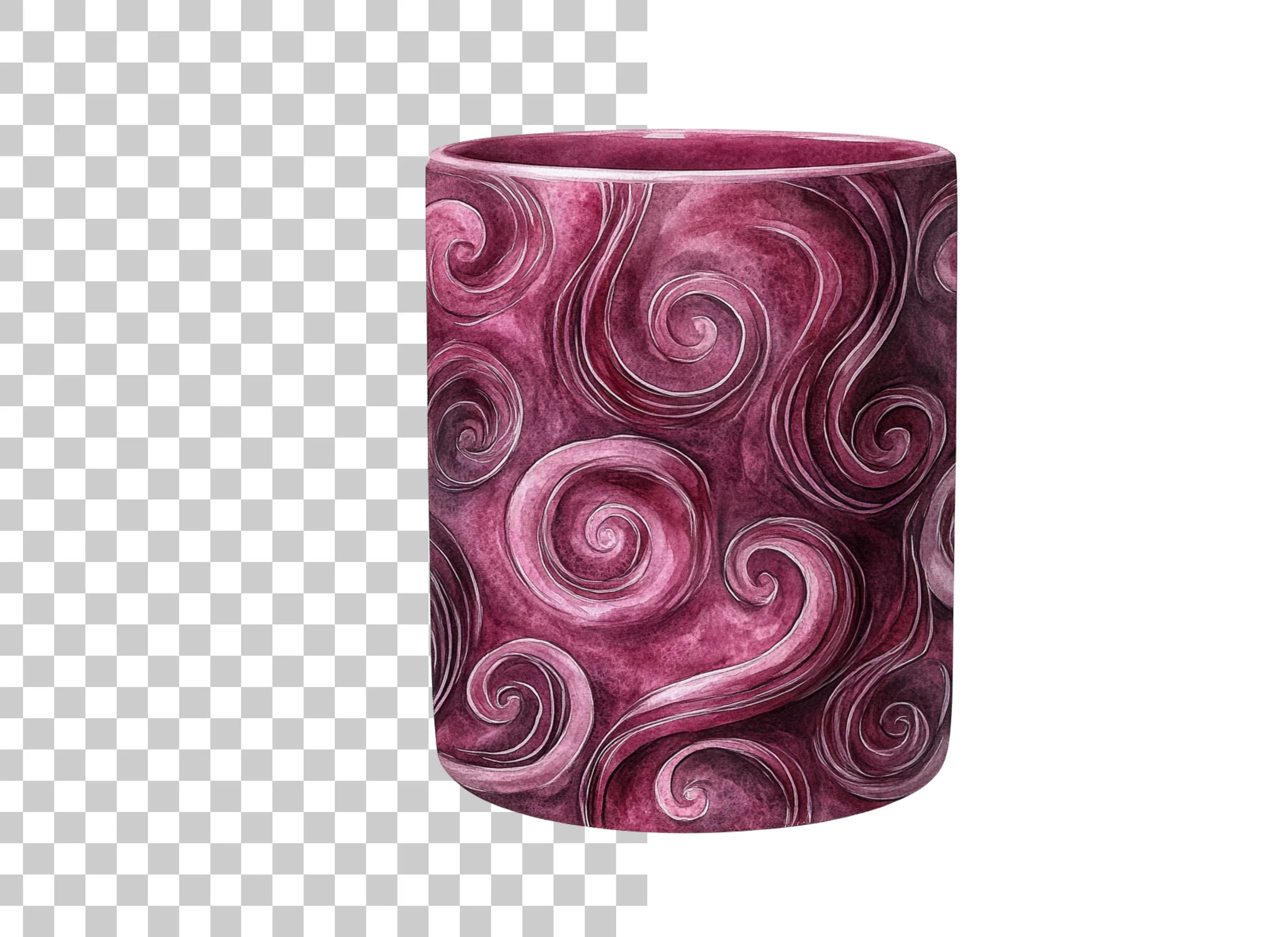 Swirls Pink Clipart Bundle