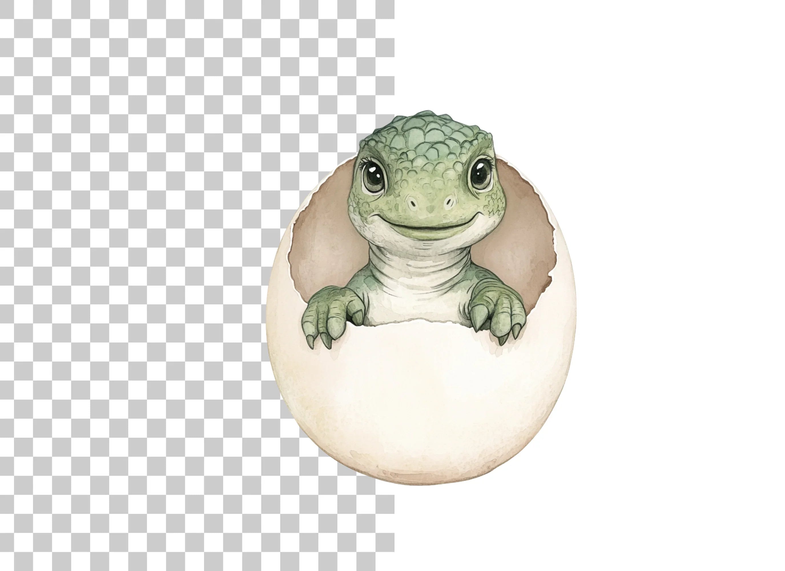 Cute Baby Dinosaur Hatching Clipart Bundle