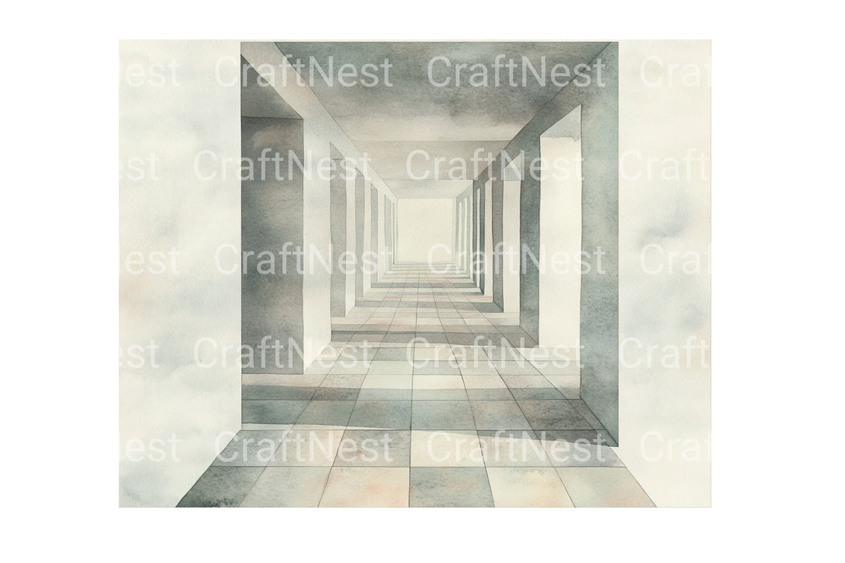 Modern Hallway Elements Clipart Bundle