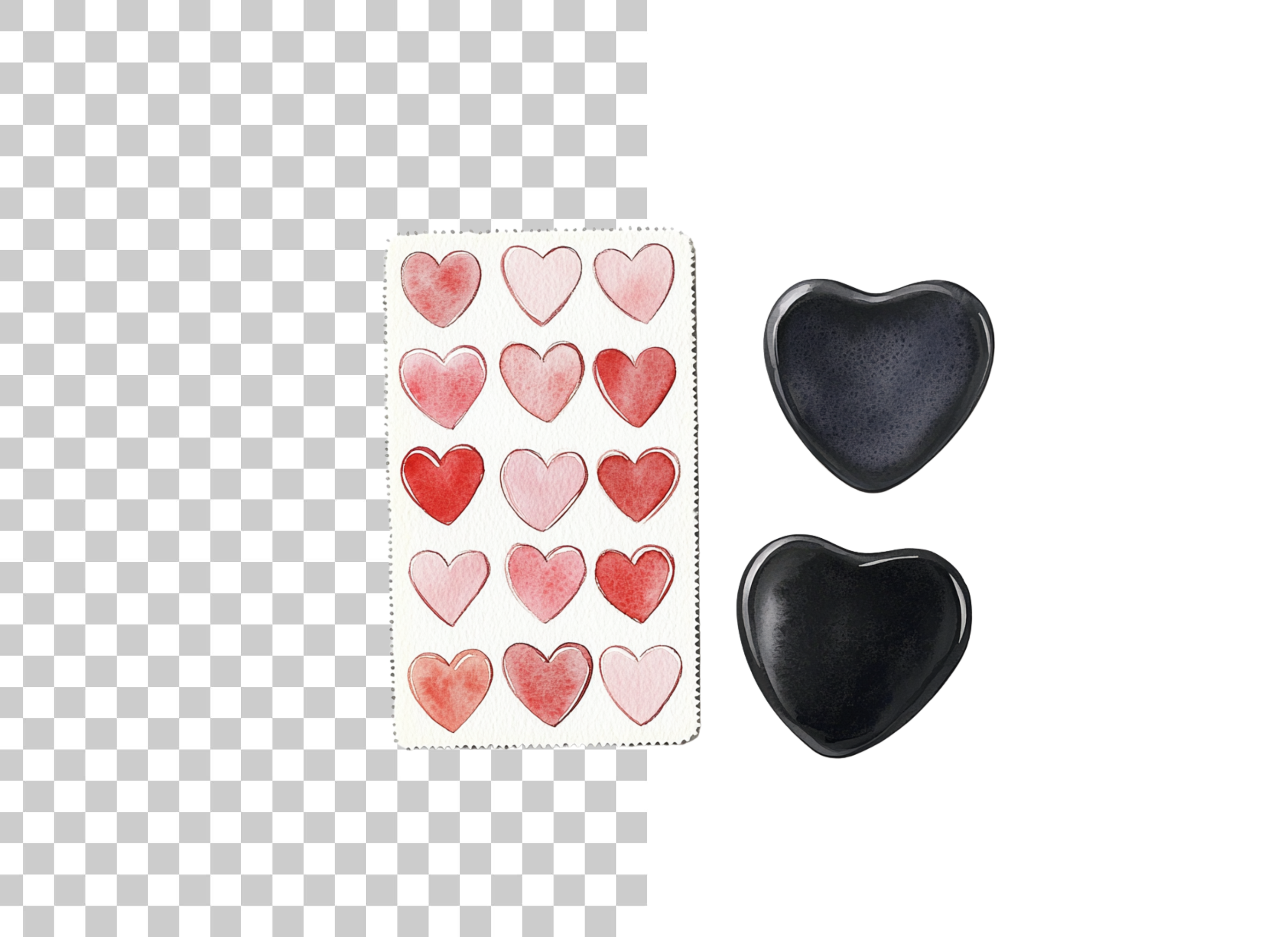 Hearts Stamps Clipart Bundle
