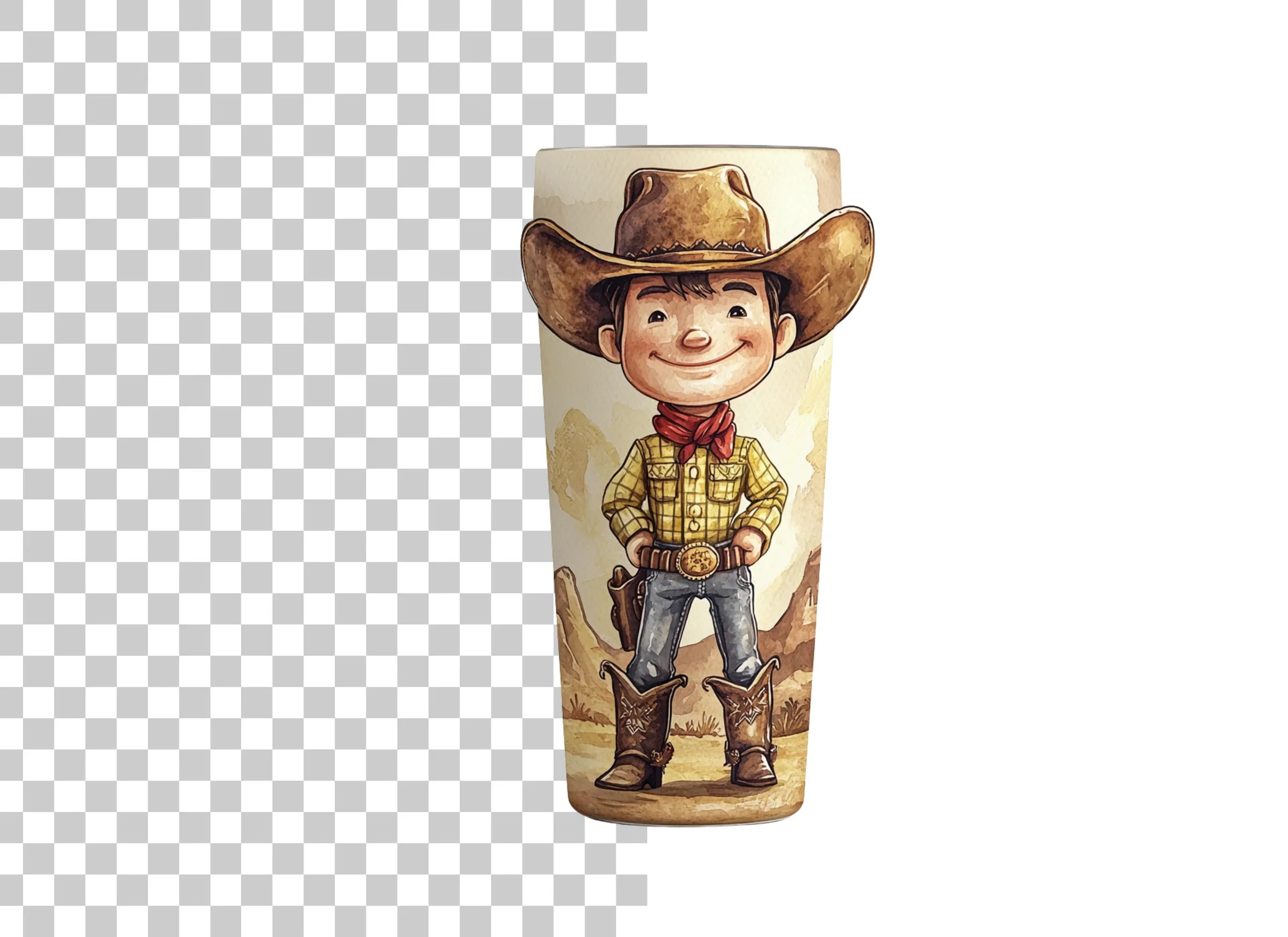 Cute Cowboy Kid Clipart Bundle
