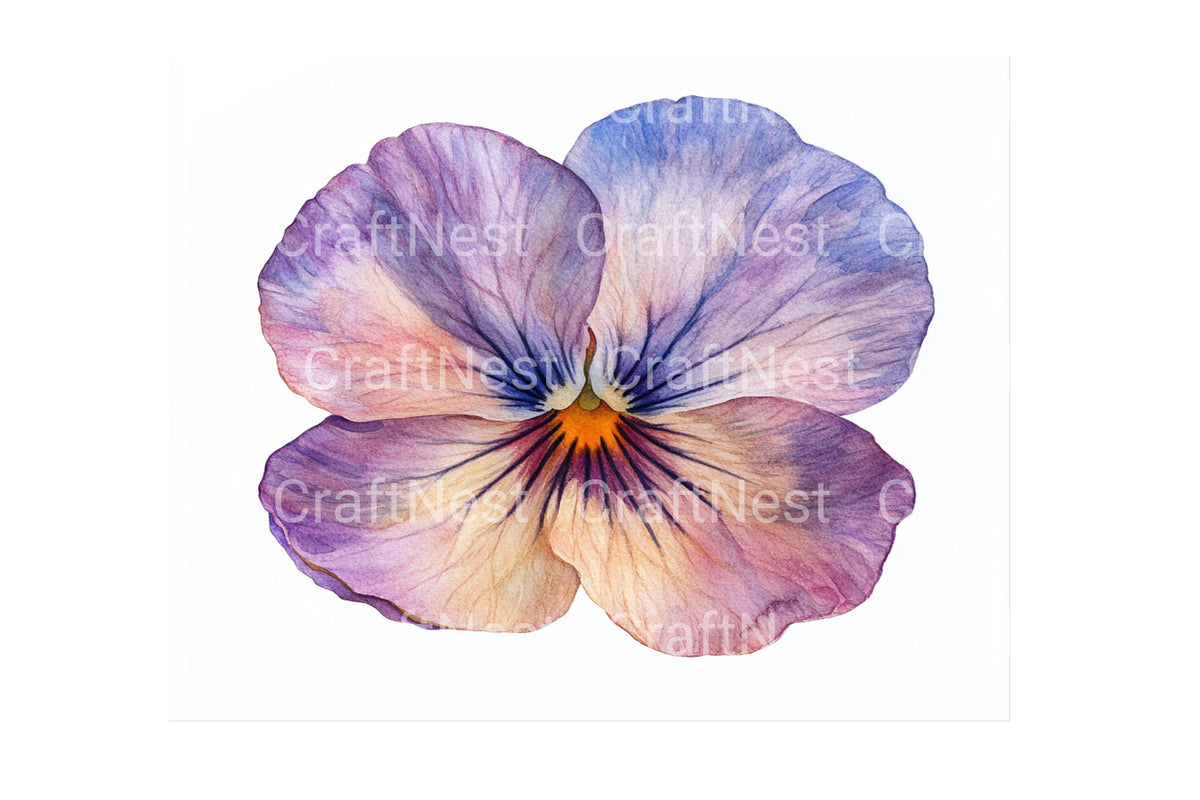 Pressed Hydrangea Petals Elements Clipart Bundle