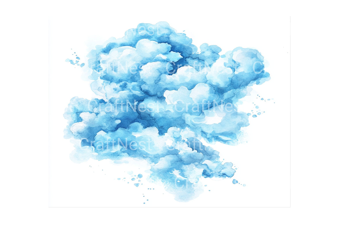 Abstract Smoke Clouds Clipart Bundle