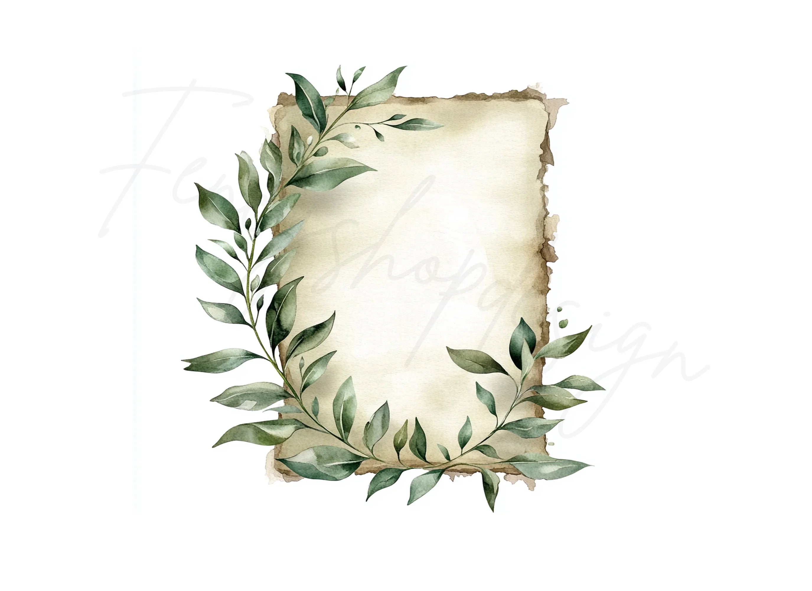 Leaf and Vintage Frames Clipart Bundle