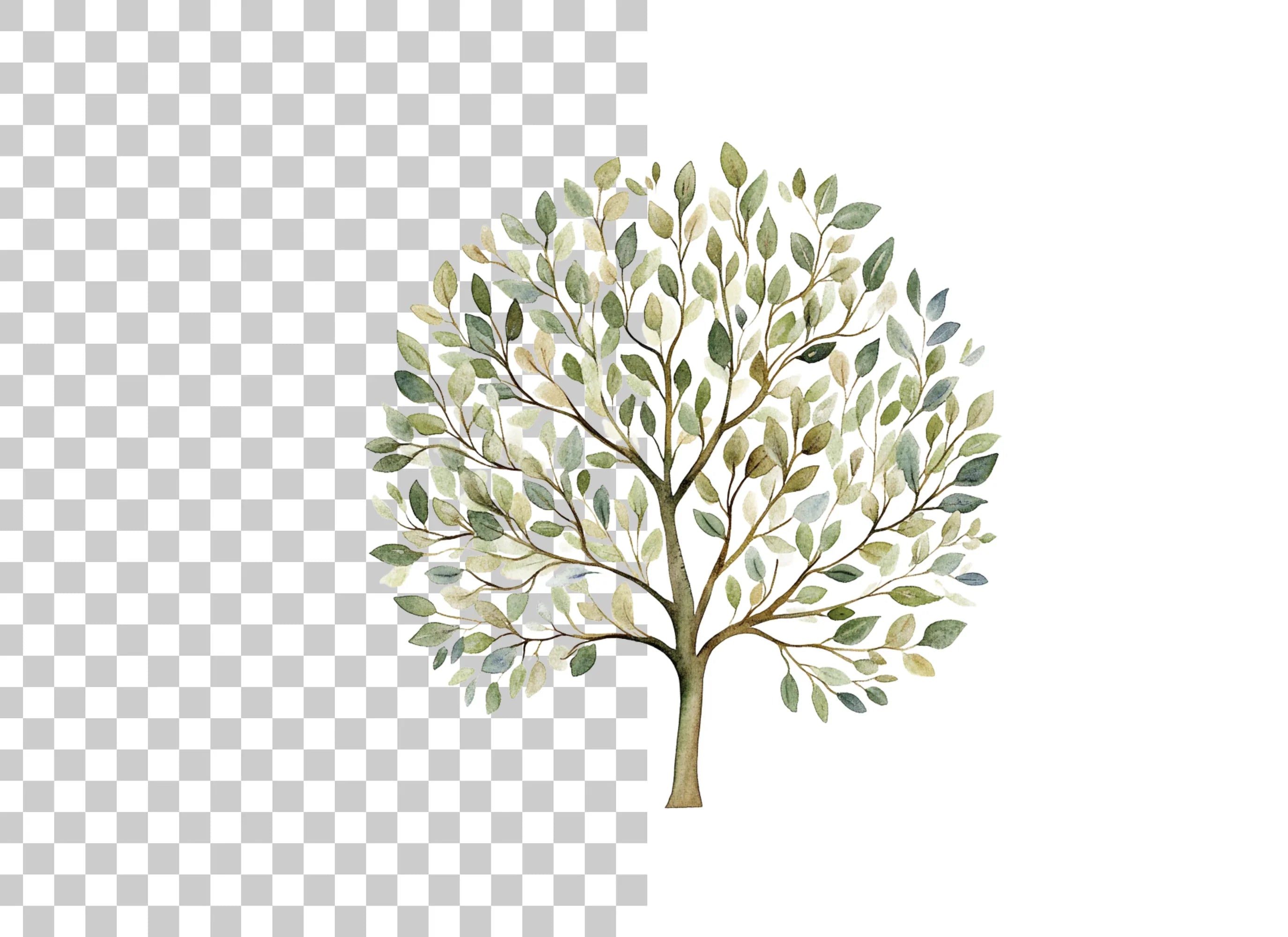 Green Tree Clipart Bundle