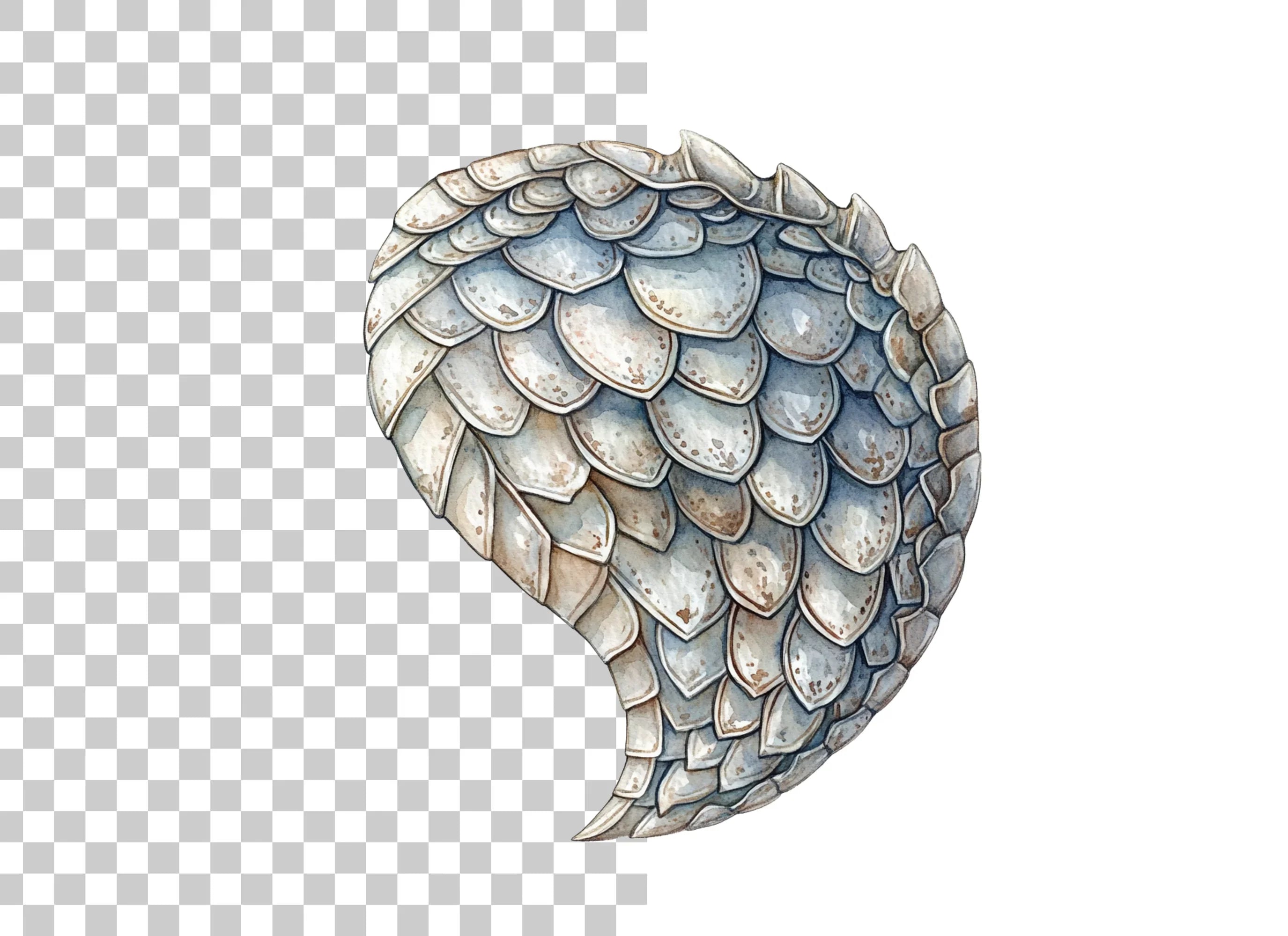 Shimmering Dragon Scale Textures Clipart Bundle
