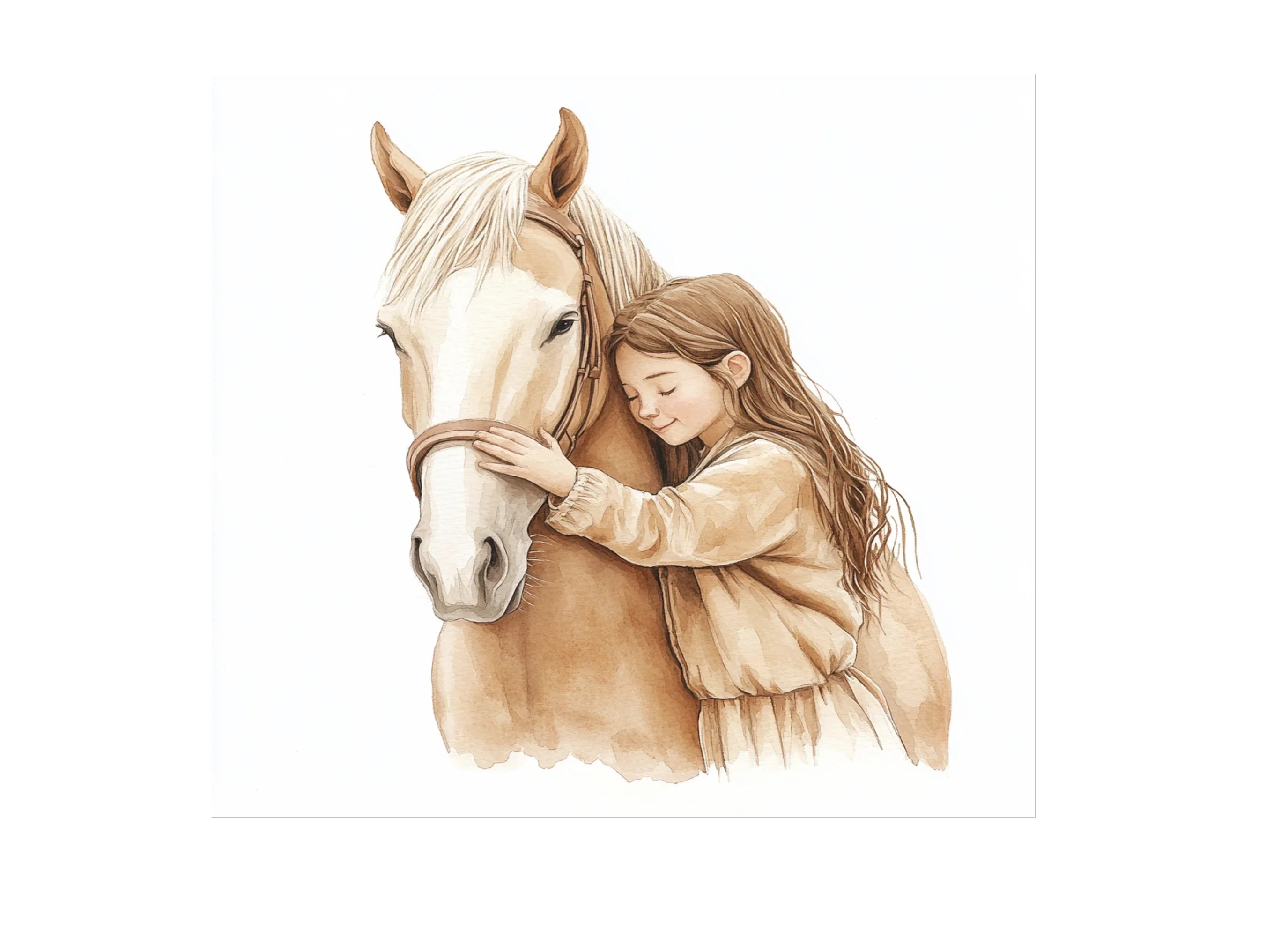 Girl and Horse Clipart Bundle