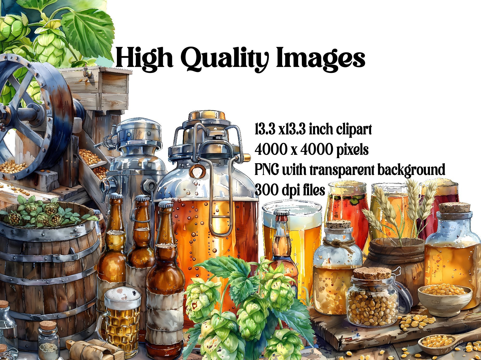 Homebrewing Clipart - CraftNest - Digital Crafting and Art